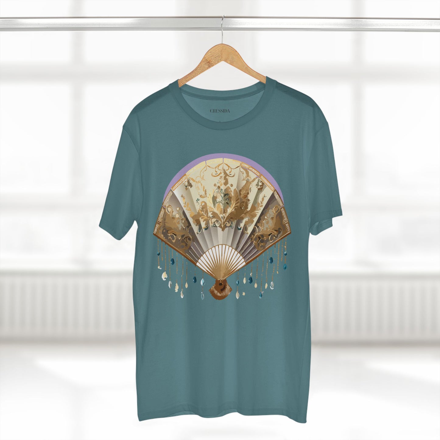 Fan shirt, Shirt with Fan, Tee Shirt with Antique Fan
