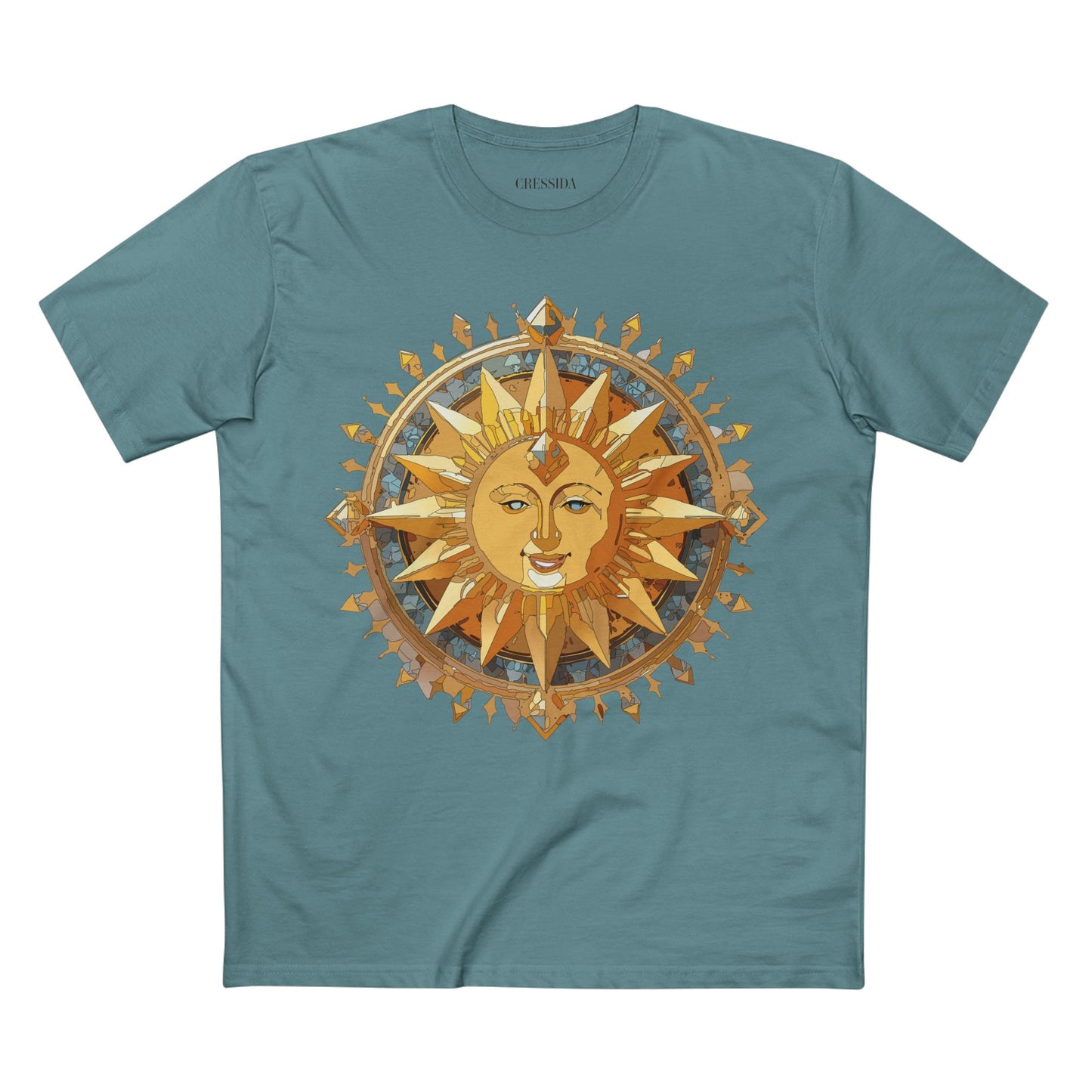 Sun Shirt, Shirt with Sun, Tee Shirt with Gold Sun