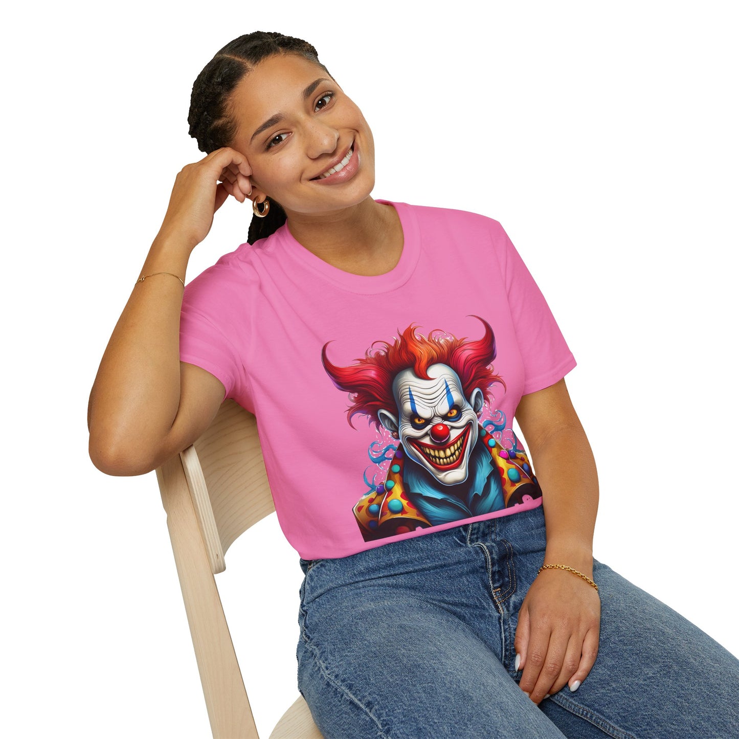 Clown Shirt, T Shirt with Clown, Funny Man Shirt, Tee Shirt with Funny Man, Circus Shirt, Shirt with Circus, Scary Man Shirt, Shirt with Scary Man