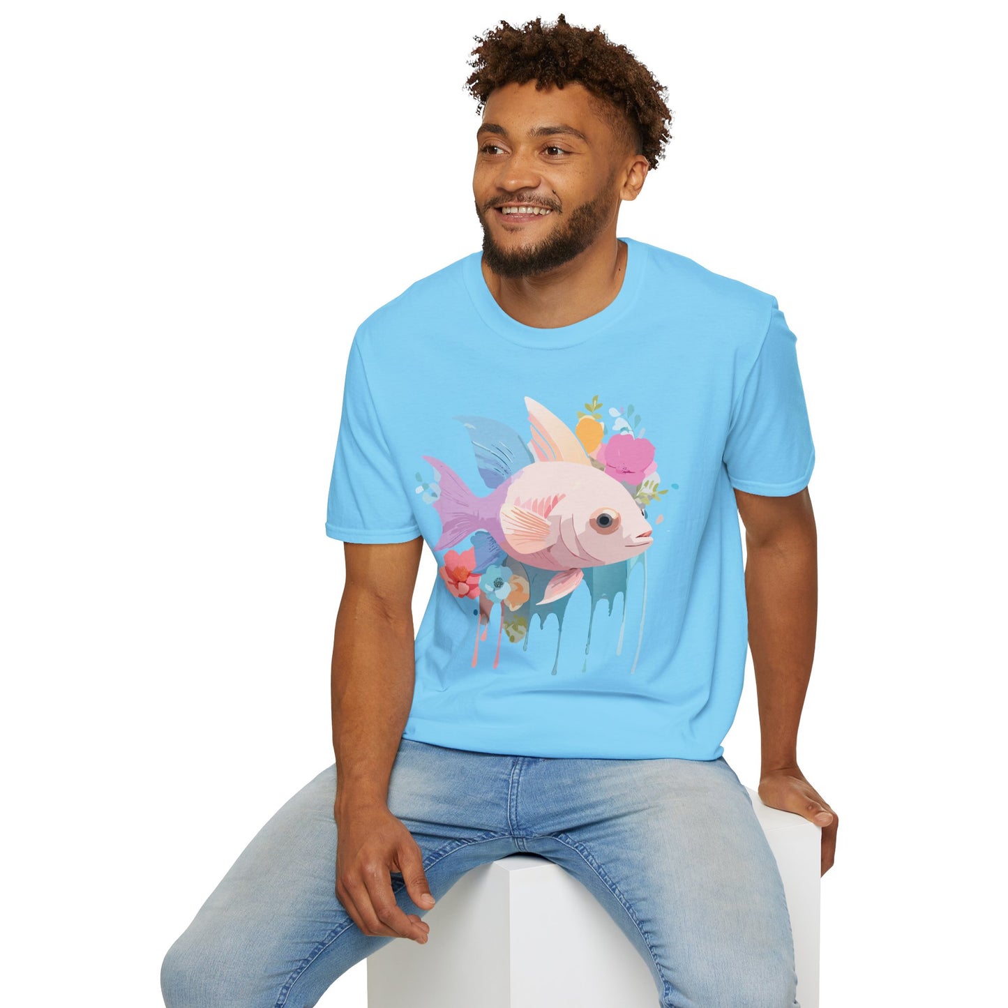 Fish Art Design Shirt, T Shirt with Fish, Graphic Shirt, Tee Shirt with Graphic Design, Shirt with Fish Graphic Art