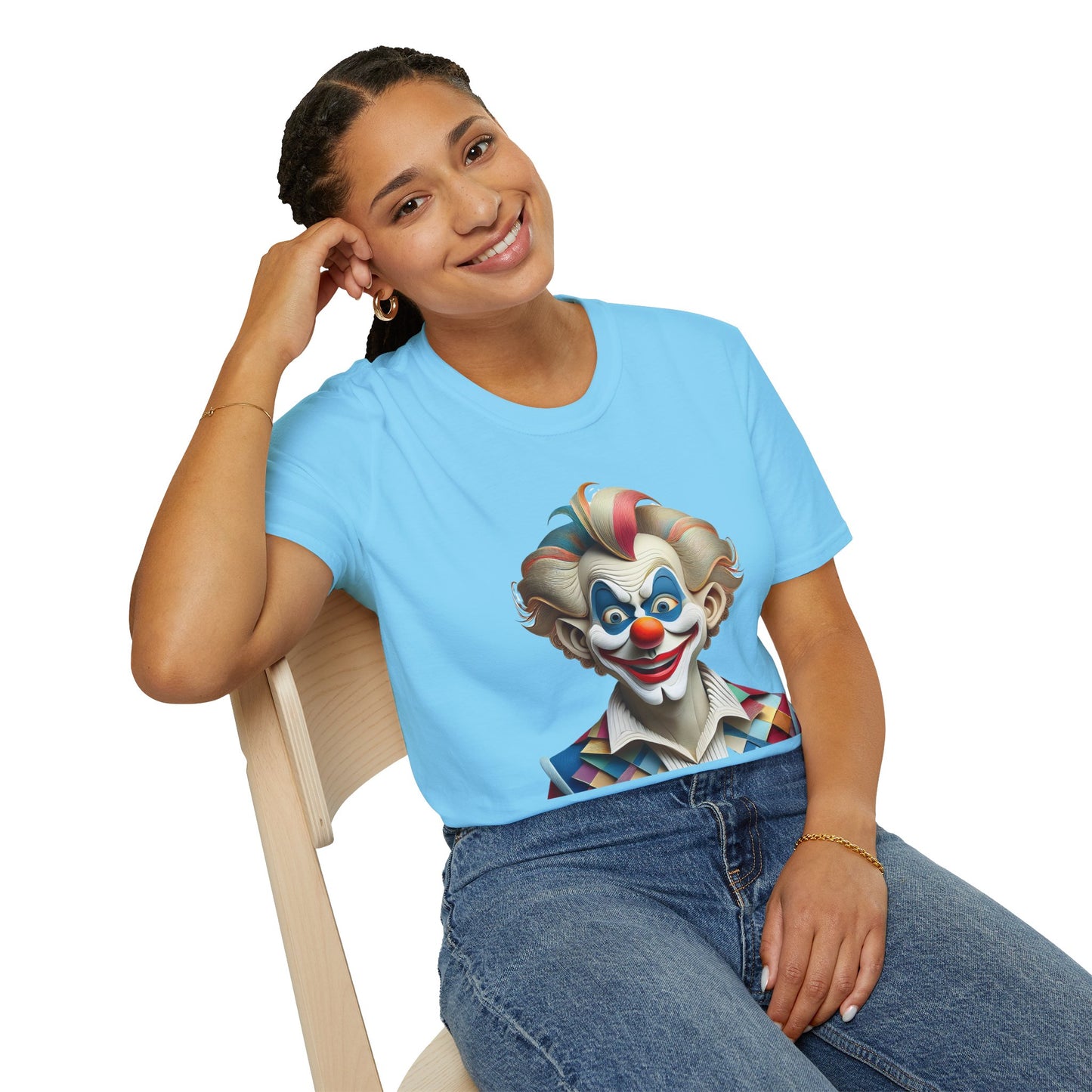Clown Shirt, T Shirt with Clown, Funny Man Shirt, Tee Shirt with Funny Man, Circus Shirt, Shirt with Circus, Scary Man Shirt, Shirt with Scary Man