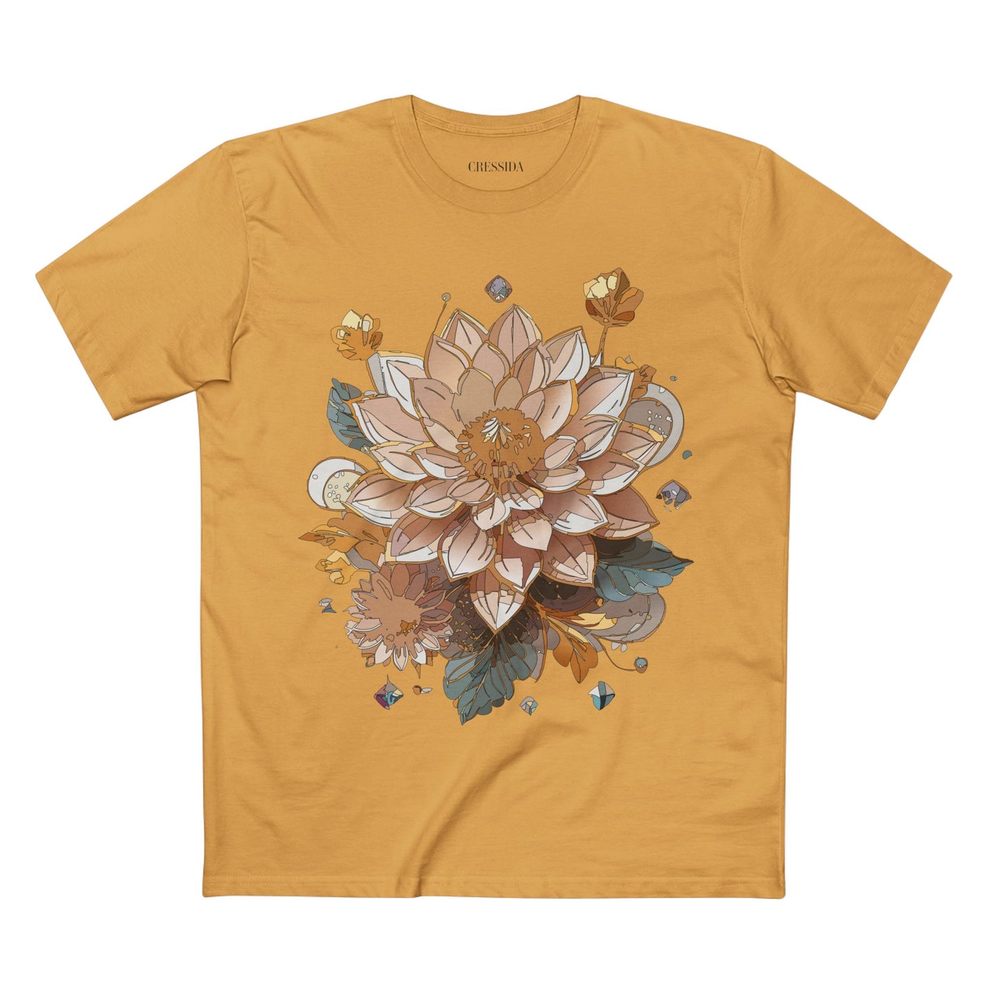 Floral Shirt, Shirt with Flower, Tee Shirt with Antique Flower
