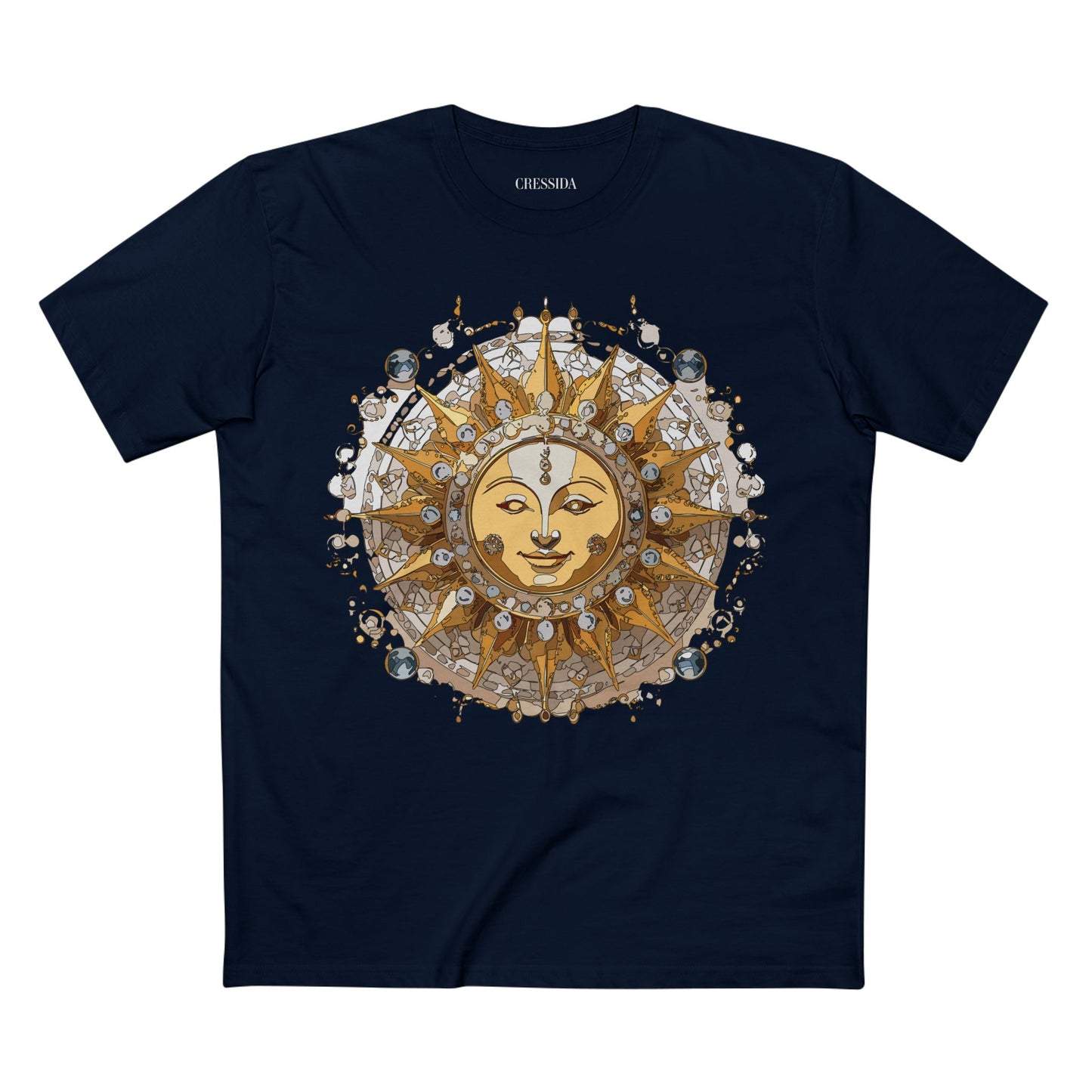 Sun Shirt, Shirt with Sun, Tee Shirt with Gold Sun