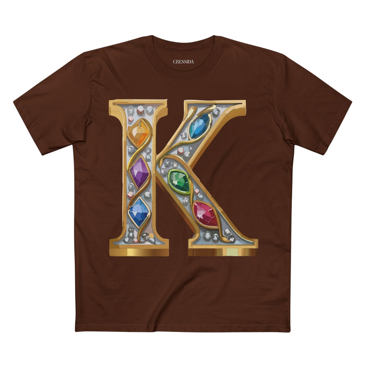 Letter Shirt, Shirt with Letters, Tee Shirt with Gold Letters