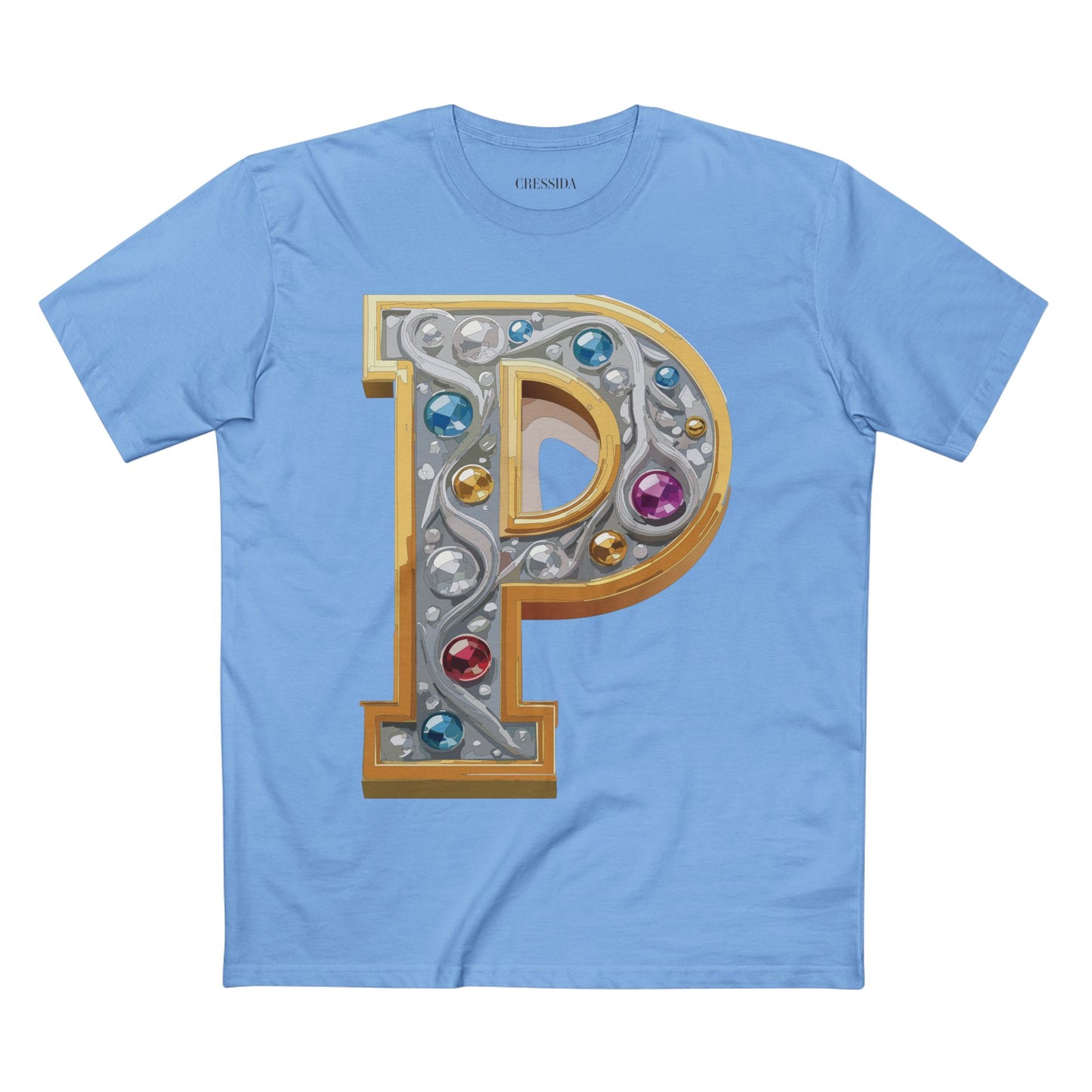 Letter Shirt, Shirt with Letters, Tee Shirt with Gold Letters