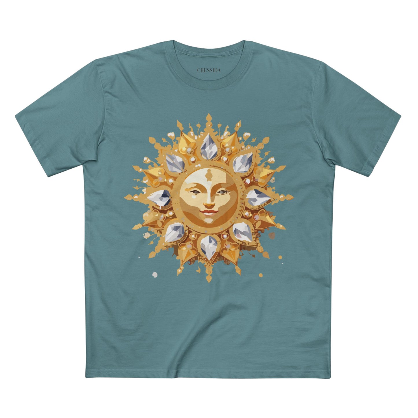 Sun Shirt, Shirt with Sun, Tee Shirt with Gold Sun