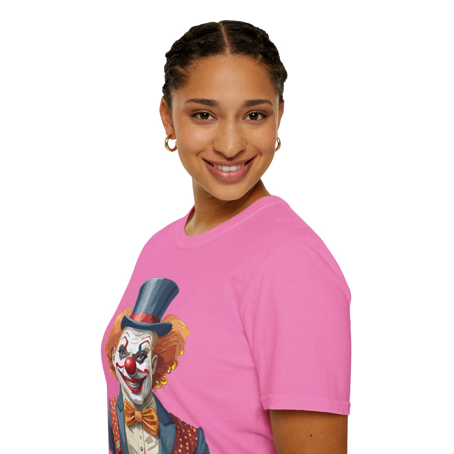 Clown Shirt, T Shirt with Clown, Funny Man Shirt, Tee Shirt with Funny Man, Circus Shirt, Shirt with Circus, Scary Man Shirt, Shirt with Scary Man