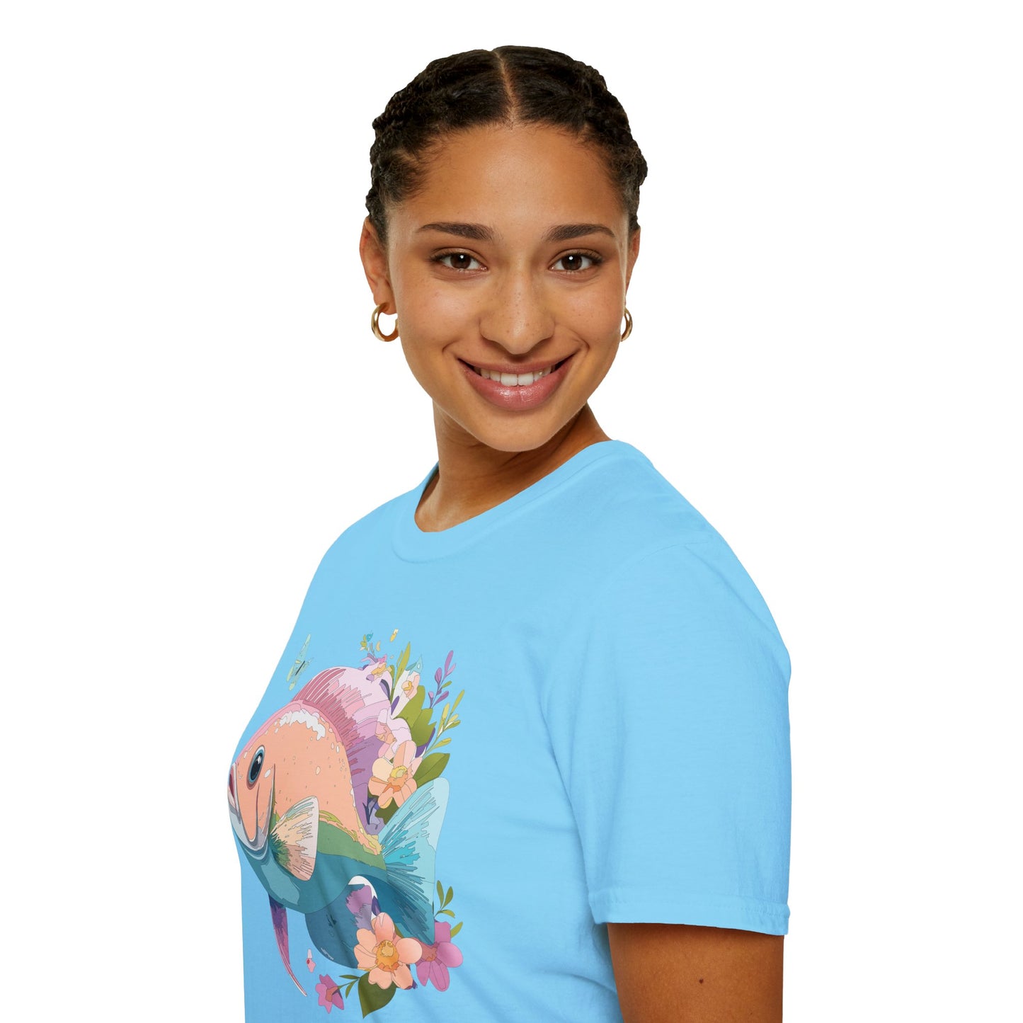 Fish Art Design Shirt, T Shirt with Fish, Graphic Shirt, Tee Shirt with Graphic Design, Shirt with Fish Graphic Art