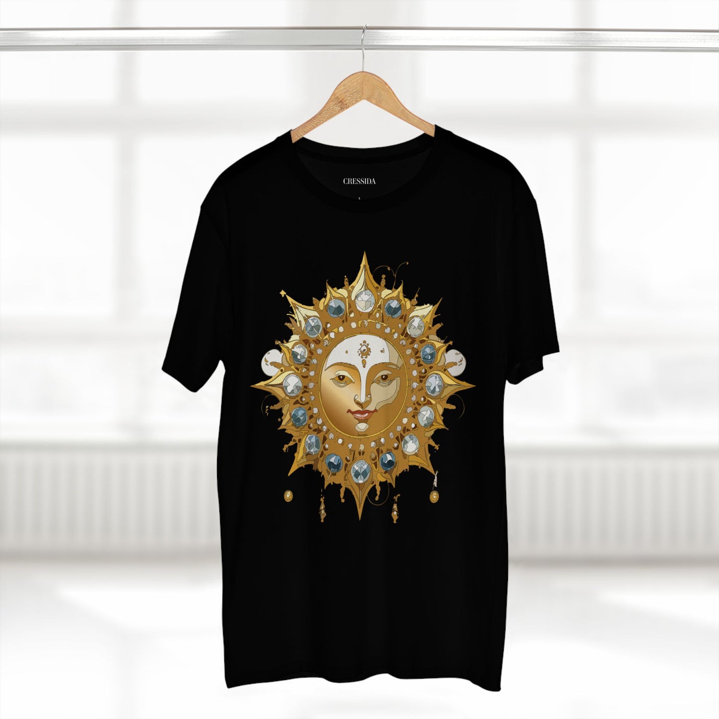 Sun Shirt, Shirt with Sun, Tee Shirt with Gold Sun