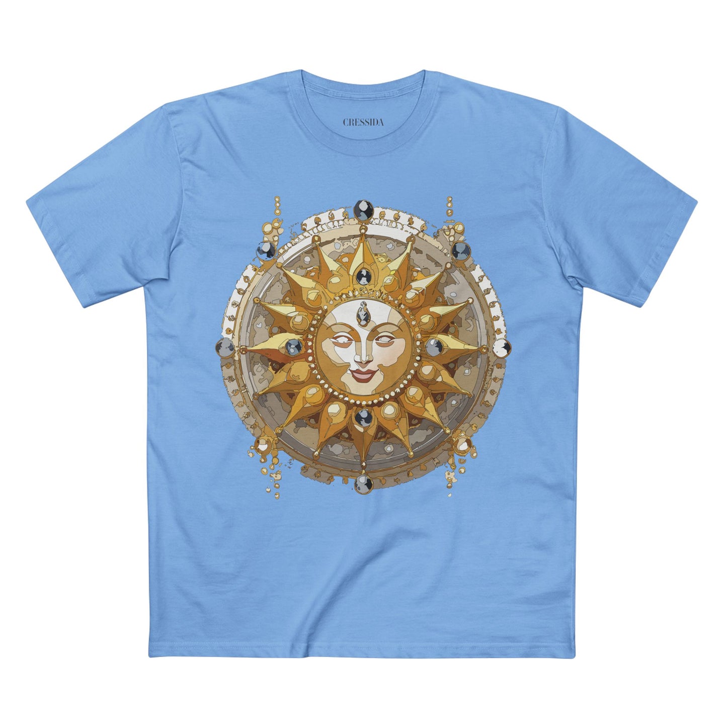 Sun Shirt, Shirt with Sun, Tee Shirt with Gold Sun