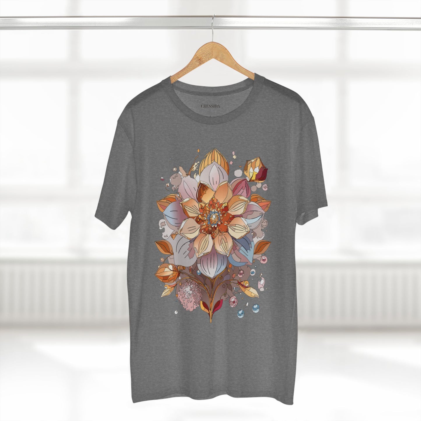 Floral Shirt, Shirt with Flower, Tee Shirt with Antique Flower