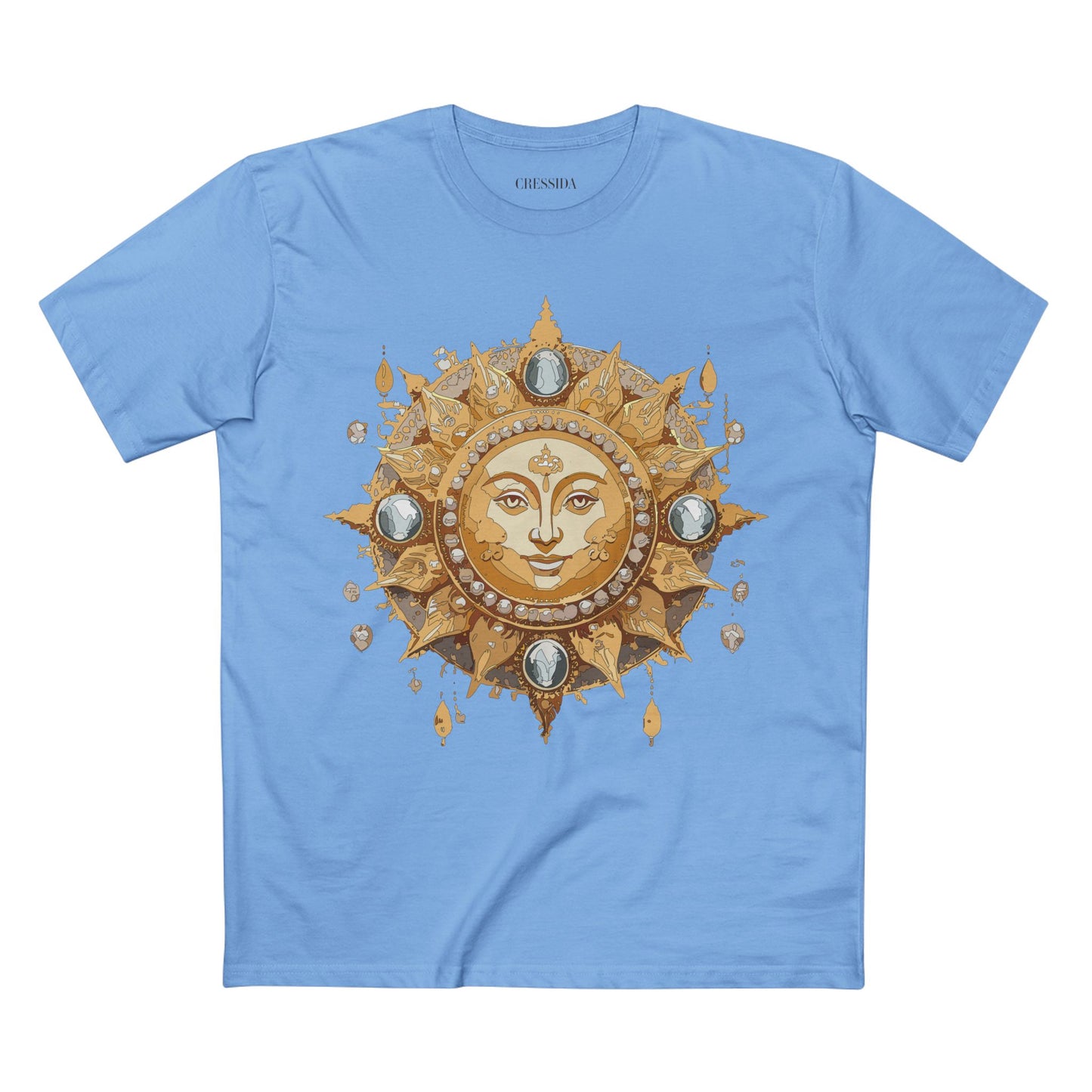 Sun Shirt, Shirt with Sun, Tee Shirt with Gold Sun