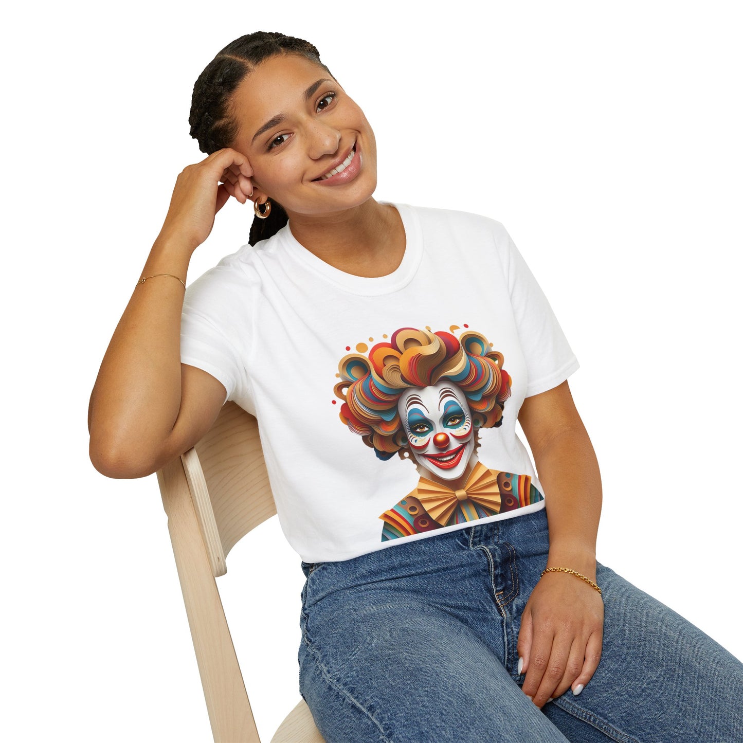 Clown Shirt, T Shirt with Clown, Funny Man Shirt, Tee Shirt with Funny Man, Circus Shirt, Shirt with Circus, Scary Man Shirt, Shirt with Scary Man