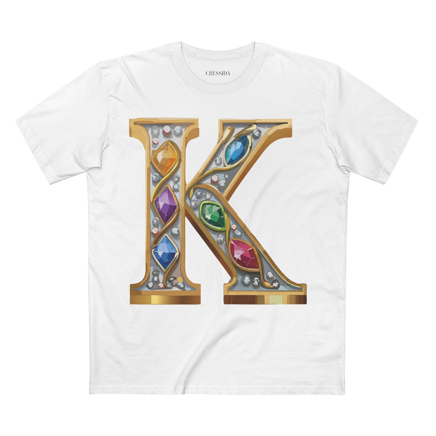 Letter Shirt, Shirt with Letters, Tee Shirt with Gold Letters