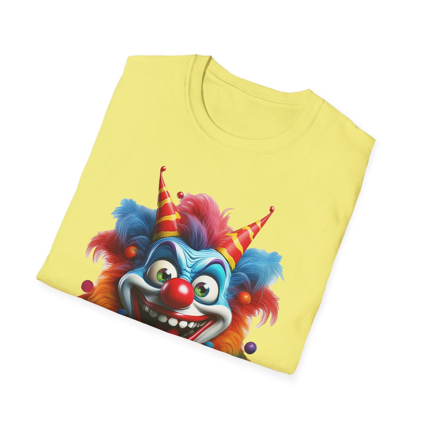 Clown Shirt, T Shirt with Clown, Funny Man Shirt, Tee Shirt with Funny Man, Circus Shirt, Shirt with Circus, Scary Man Shirt, Shirt with Scary Man