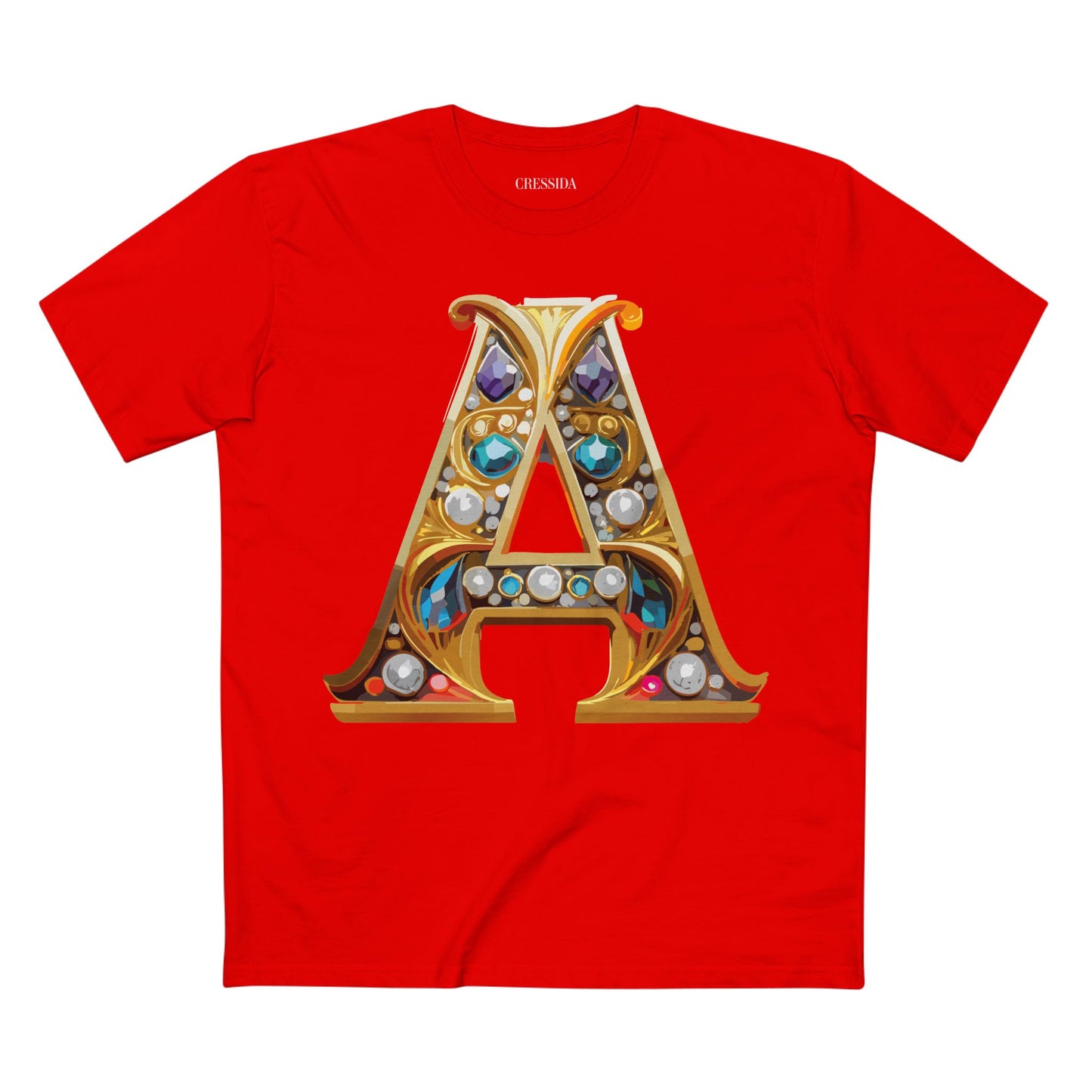 Letter Shirt, Shirt with Letters, Tee Shirt with Gold Letters