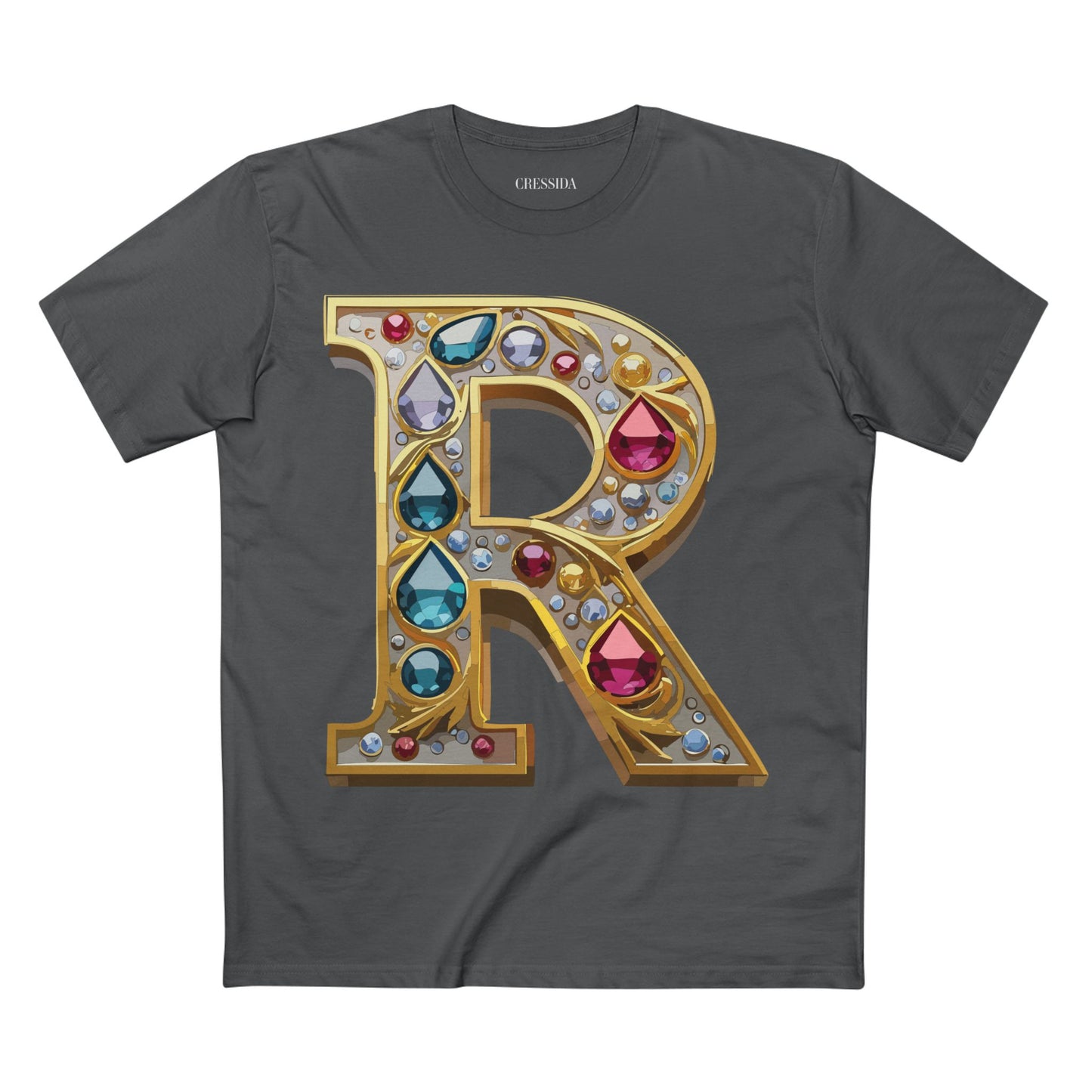 Letter Shirt, Shirt with Letters, Tee Shirt with Gold Letters