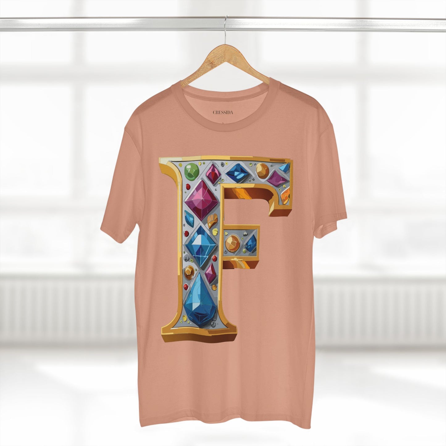 Letter Shirt, Shirt with Letters, Tee Shirt with Gold Letters