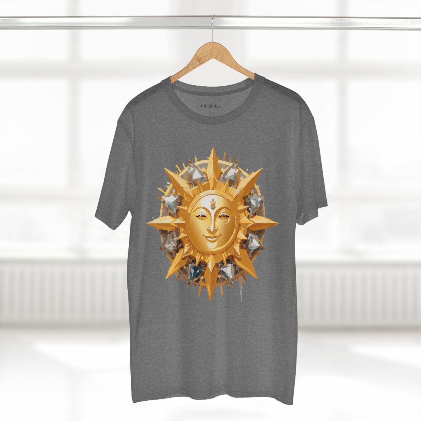 Sun Shirt, Shirt with Sun, Tee Shirt with Gold Sun