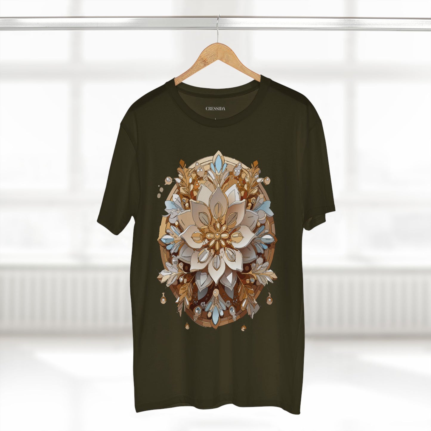 Floral Shirt, Shirt with Flower, Tee Shirt with Antique Flower