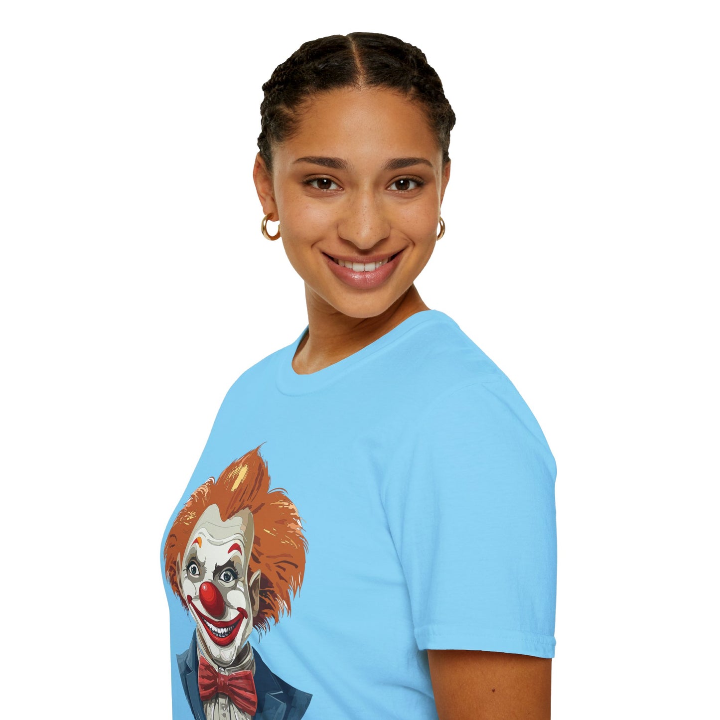 Clown Shirt, T Shirt with Clown, Funny Man Shirt, Tee Shirt with Funny Man, Circus Shirt, Shirt with Circus, Scary Man Shirt, Shirt with Scary Man