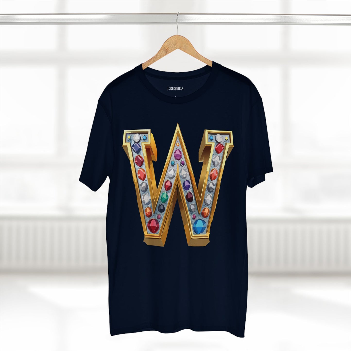 Letter Shirt, Shirt with Letters, Tee Shirt with Gold Letters