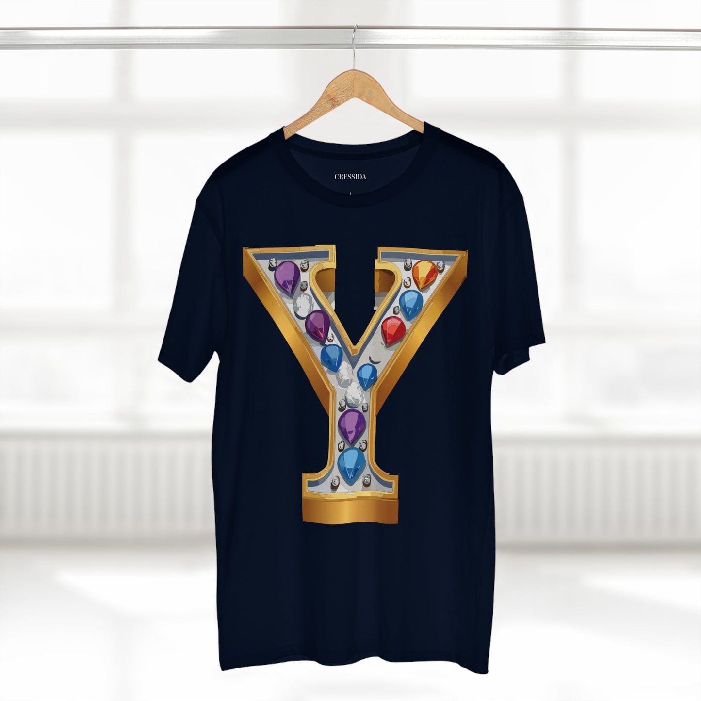 Letter Shirt, Shirt with Letters, Tee Shirt with Gold Letters