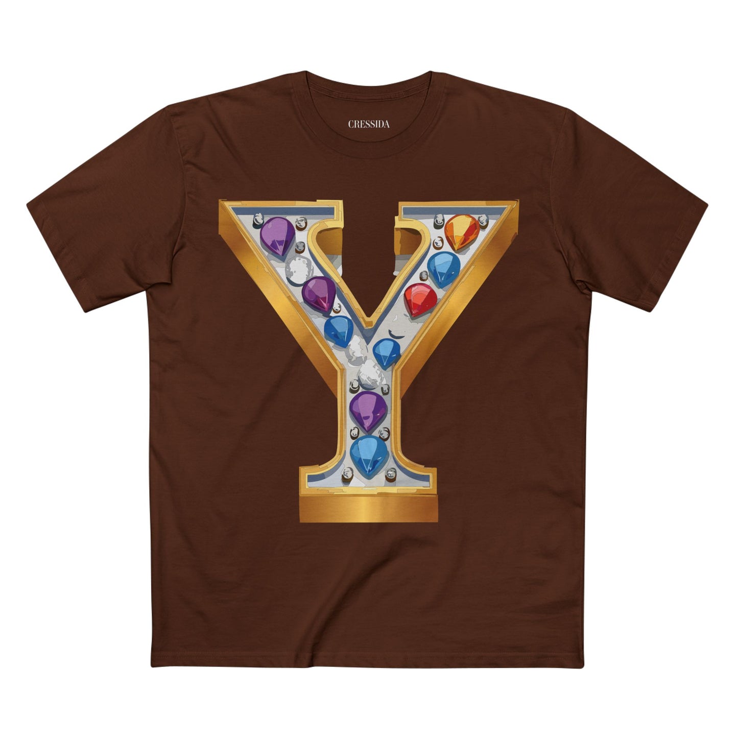 Letter Shirt, Shirt with Letters, Tee Shirt with Gold Letters