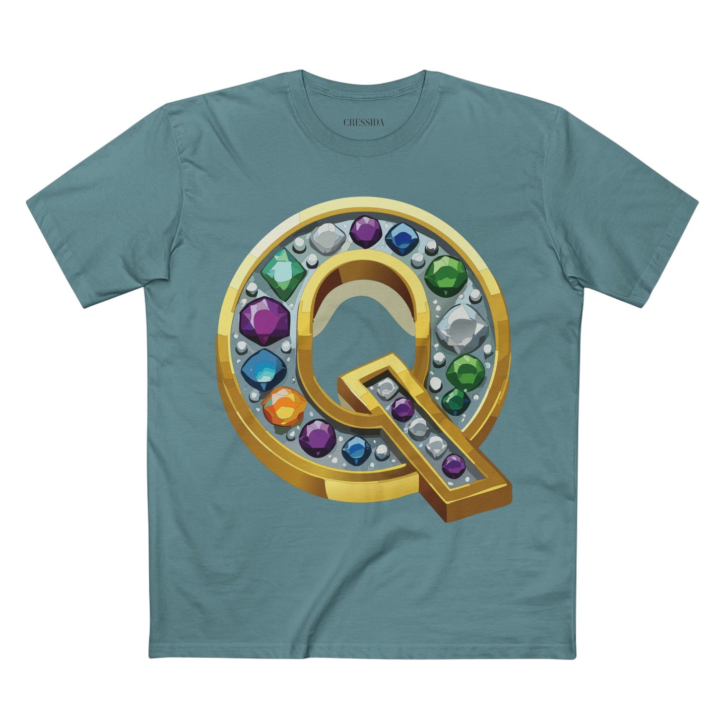 Letter Shirt, Shirt with Letters, Tee Shirt with Gold Letters