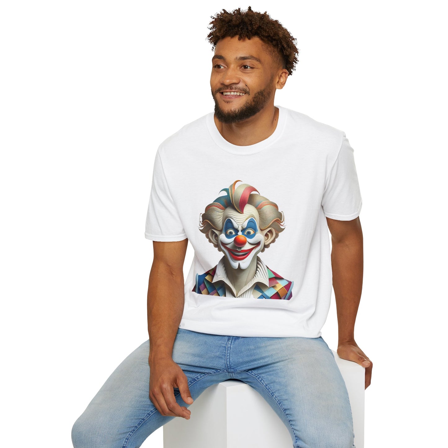Clown Shirt, T Shirt with Clown, Funny Man Shirt, Tee Shirt with Funny Man, Circus Shirt, Shirt with Circus, Scary Man Shirt, Shirt with Scary Man
