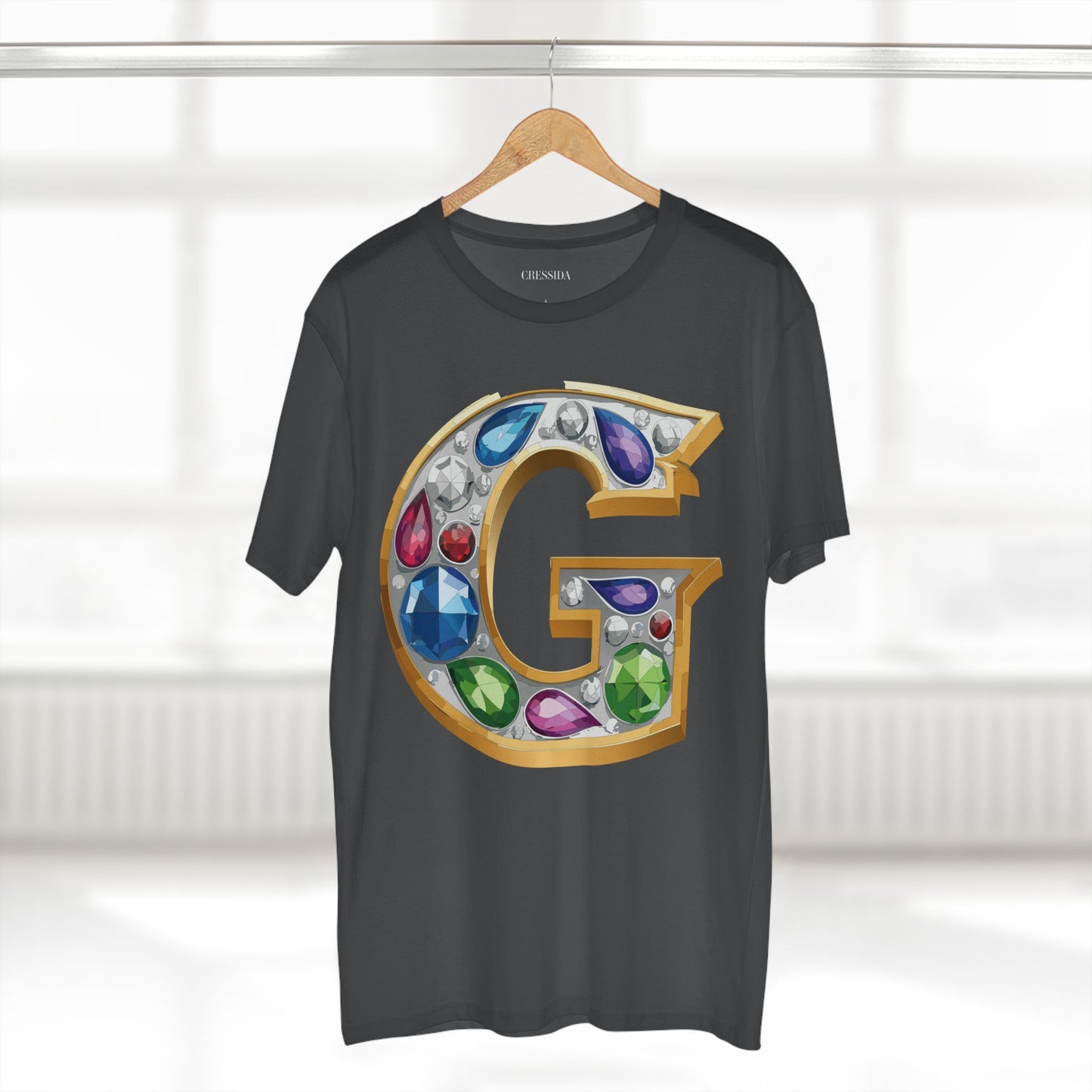 Letter Shirt, Shirt with Letters, Tee Shirt with Gold Letters