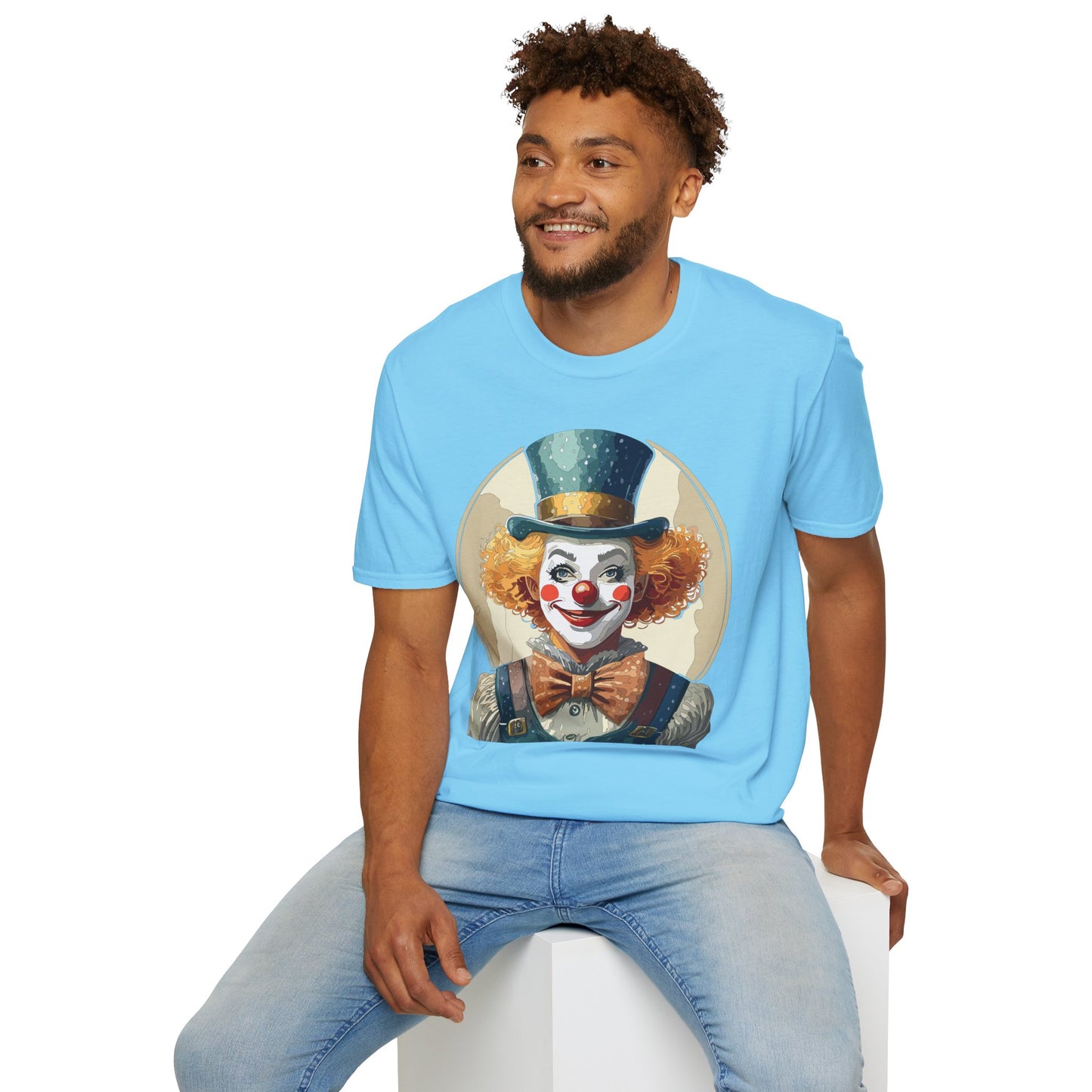Clown Shirt, T Shirt with Clown, Funny Man Shirt, Tee Shirt with Funny Man, Circus Shirt, Shirt with Circus, Scary Man Shirt, Shirt with Scary Man