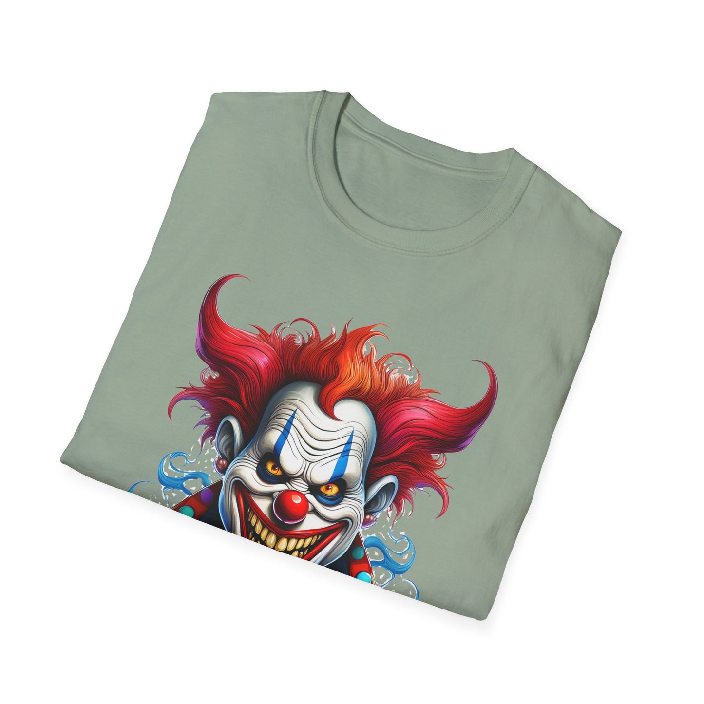 Clown Shirt, T Shirt with Clown, Funny Man Shirt, Tee Shirt with Funny Man, Circus Shirt, Shirt with Circus, Scary Man Shirt, Shirt with Scary Man