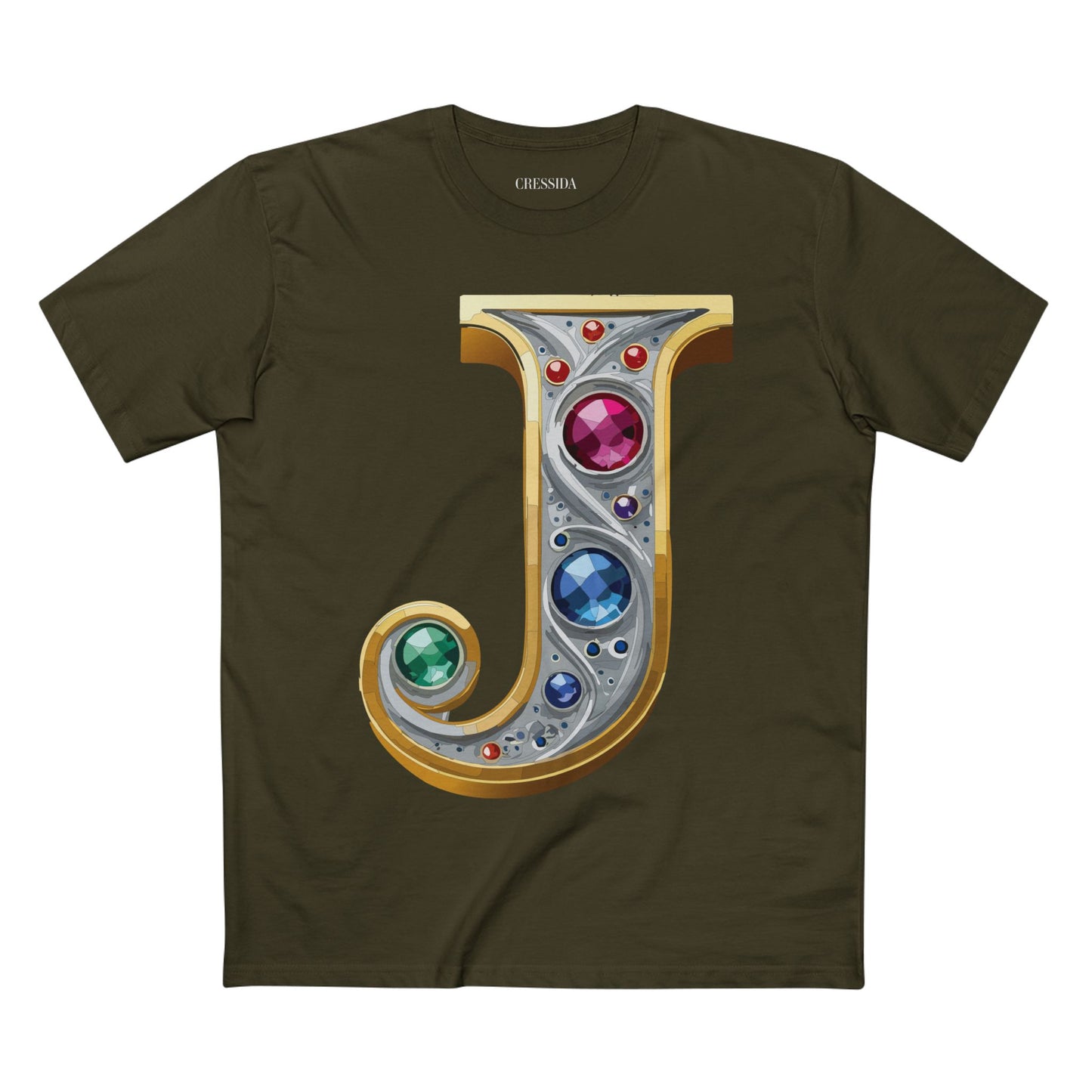 Letter Shirt, Shirt with Letters, Tee Shirt with Gold Letters