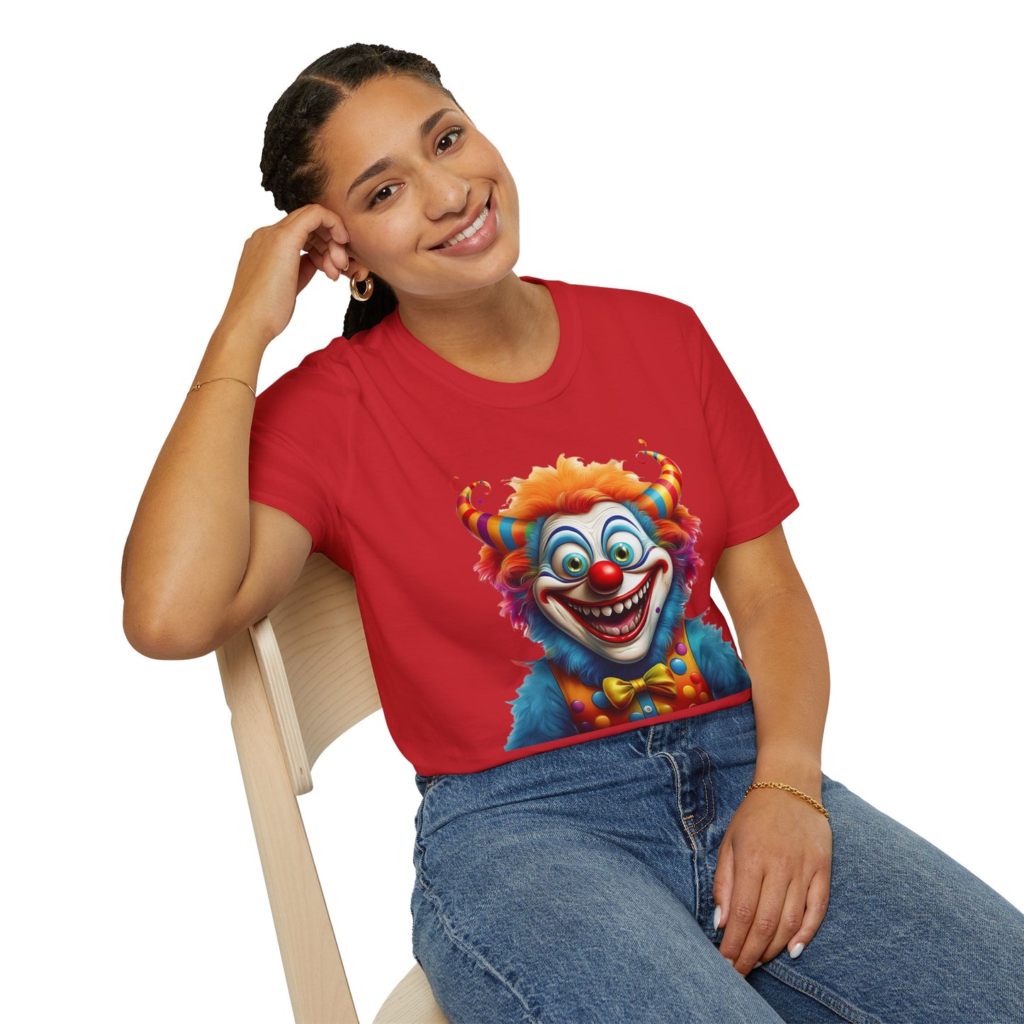 Clown Shirt, T Shirt with Clown, Funny Man Shirt, Tee Shirt with Funny Man, Circus Shirt, Shirt with Circus, Scary Man Shirt, Shirt with Scary Man