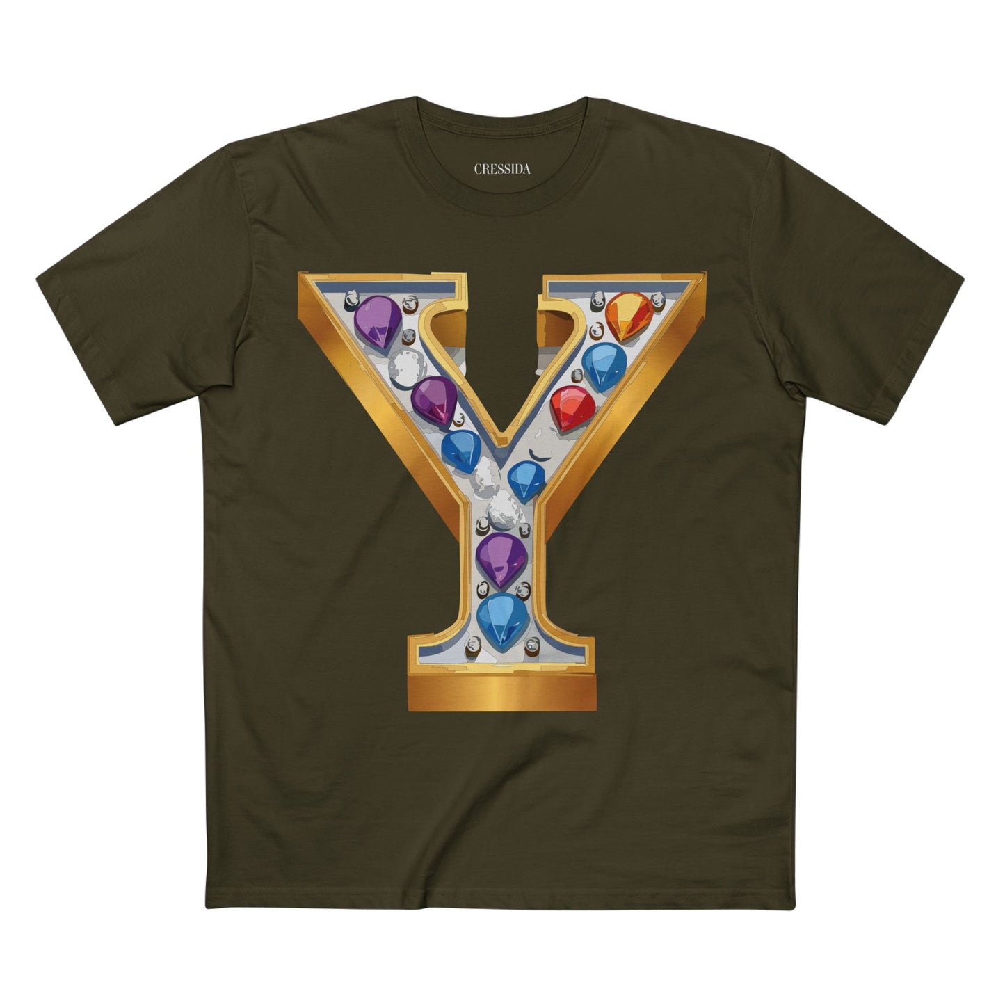 Letter Shirt, Shirt with Letters, Tee Shirt with Gold Letters