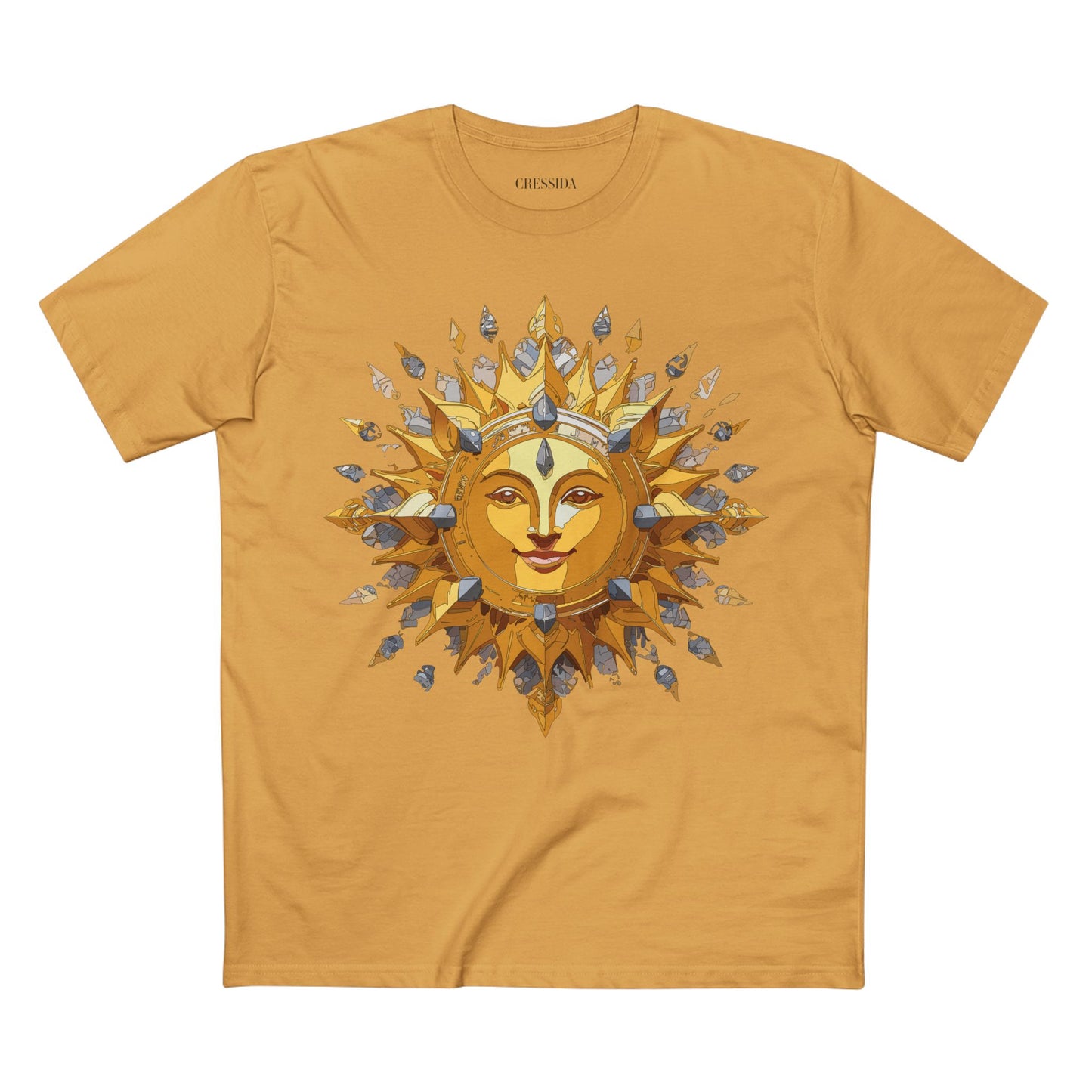 Sun Shirt, Shirt with Sun, Tee Shirt with Gold Sun