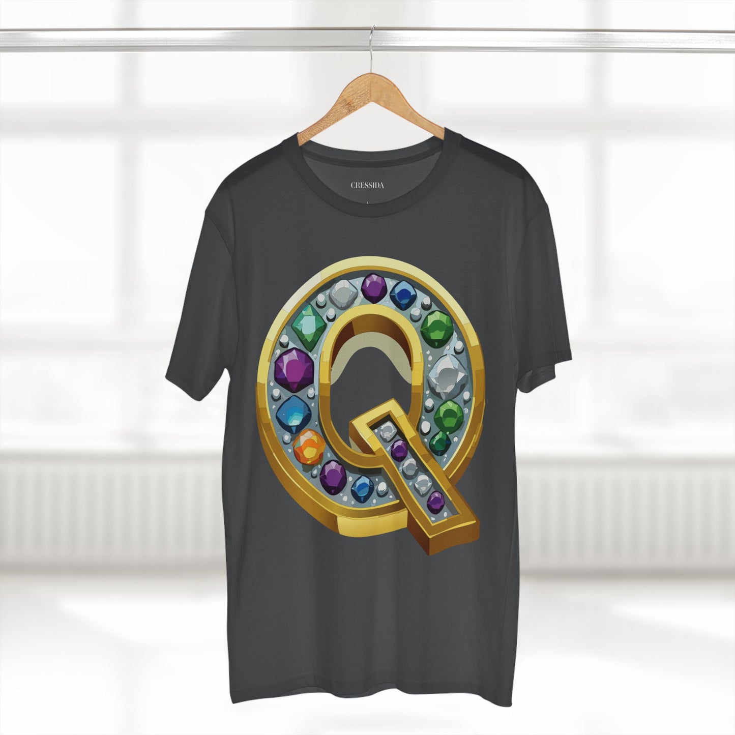 Letter Shirt, Shirt with Letters, Tee Shirt with Gold Letters