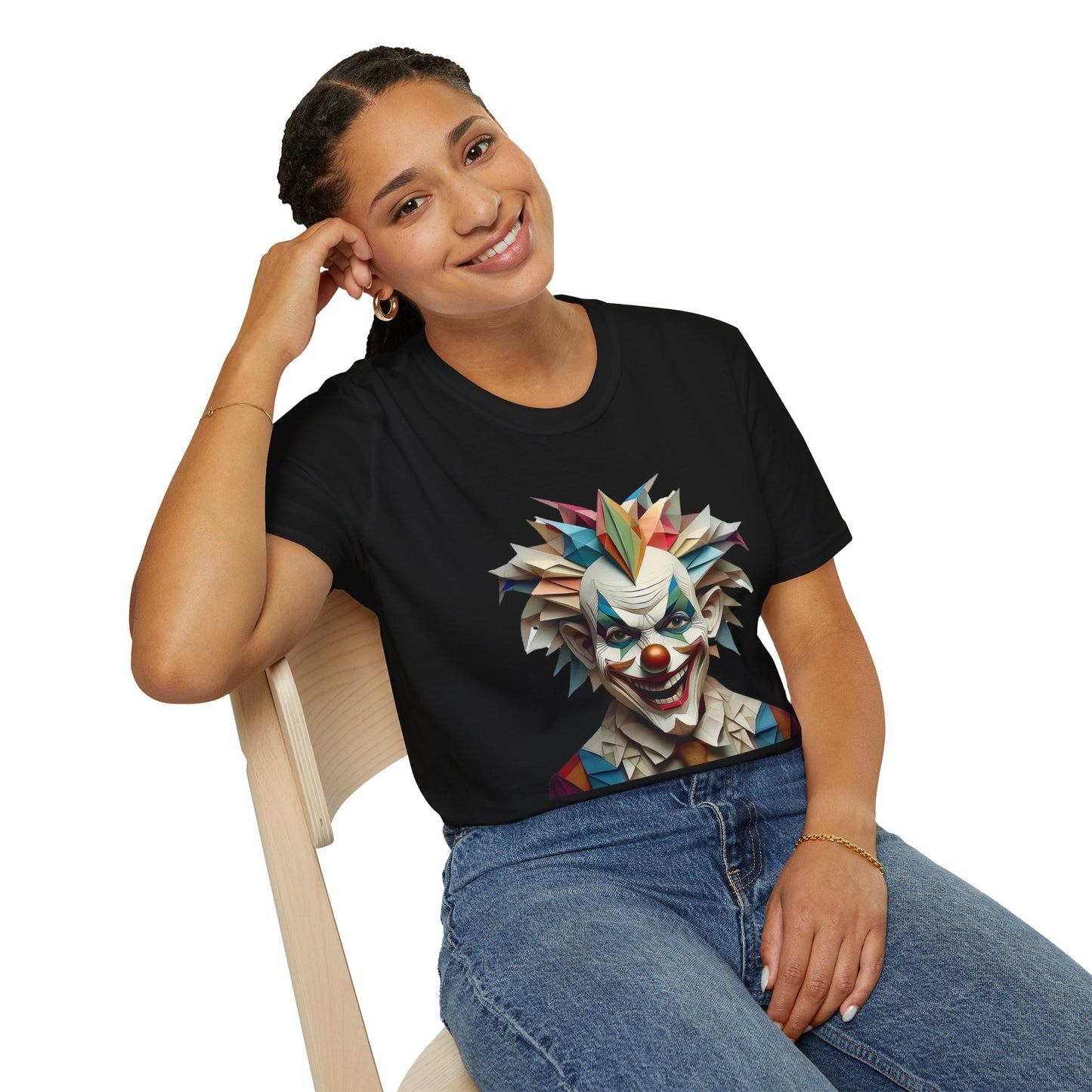 Clown Shirt, T Shirt with Clown, Funny Man Shirt, Tee Shirt with Funny Man, Circus Shirt, Shirt with Circus, Scary Man Shirt, Shirt with Scary Man