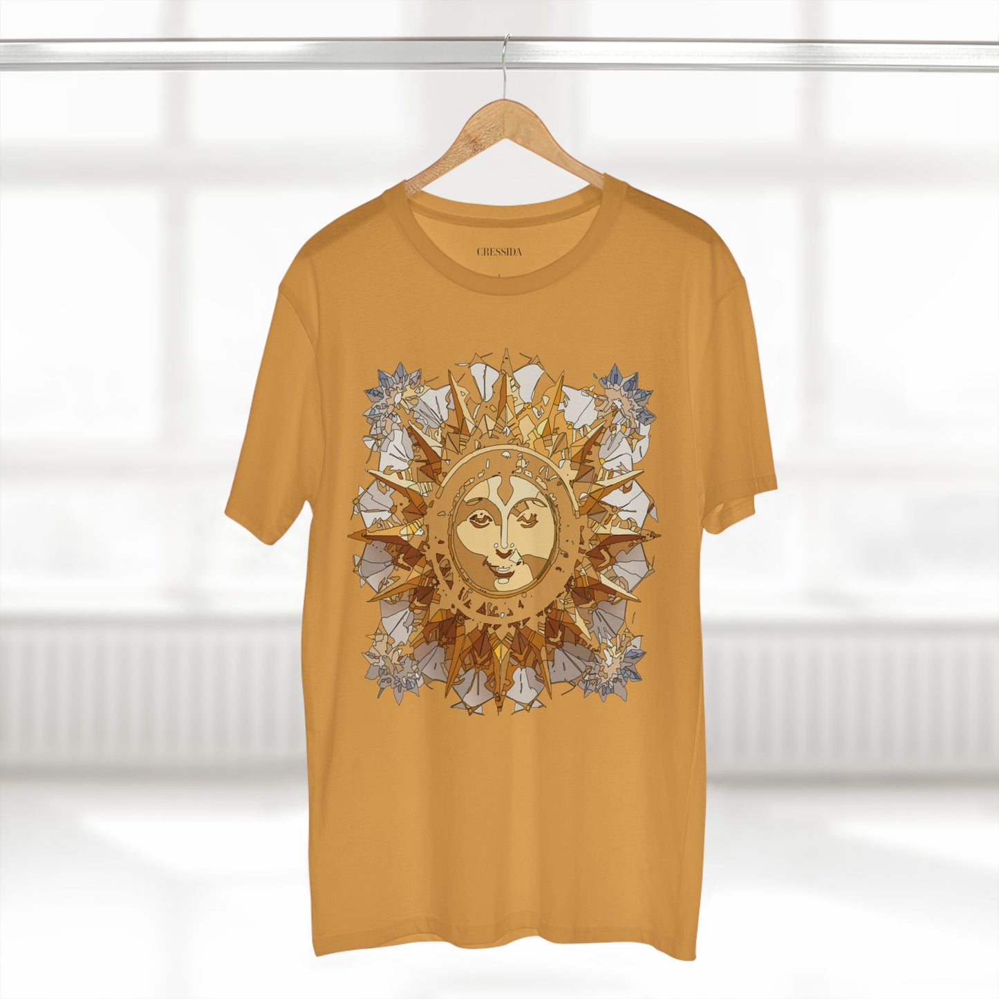 Sun Shirt, Shirt with Sun, Tee Shirt with Gold Sun