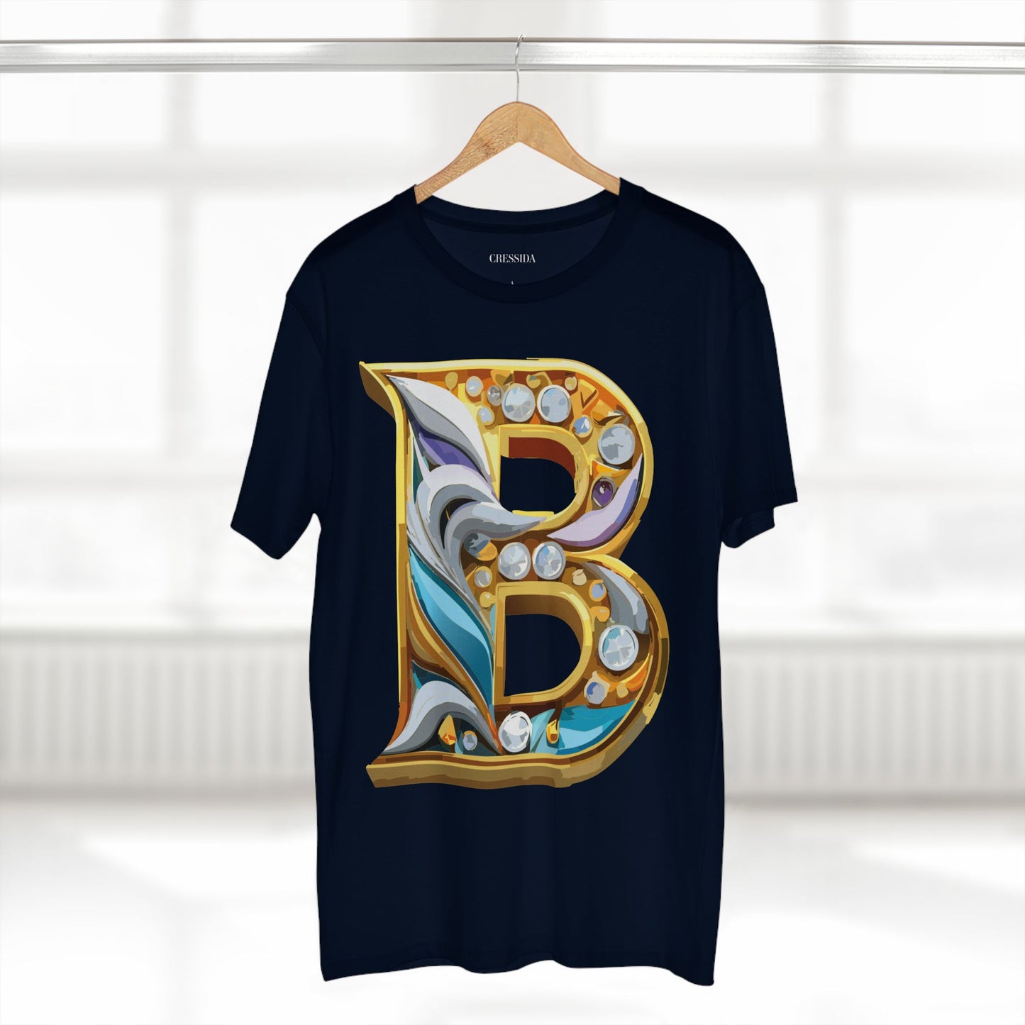 Letter Shirt, Shirt with Letters, Tee Shirt with Gold Letters