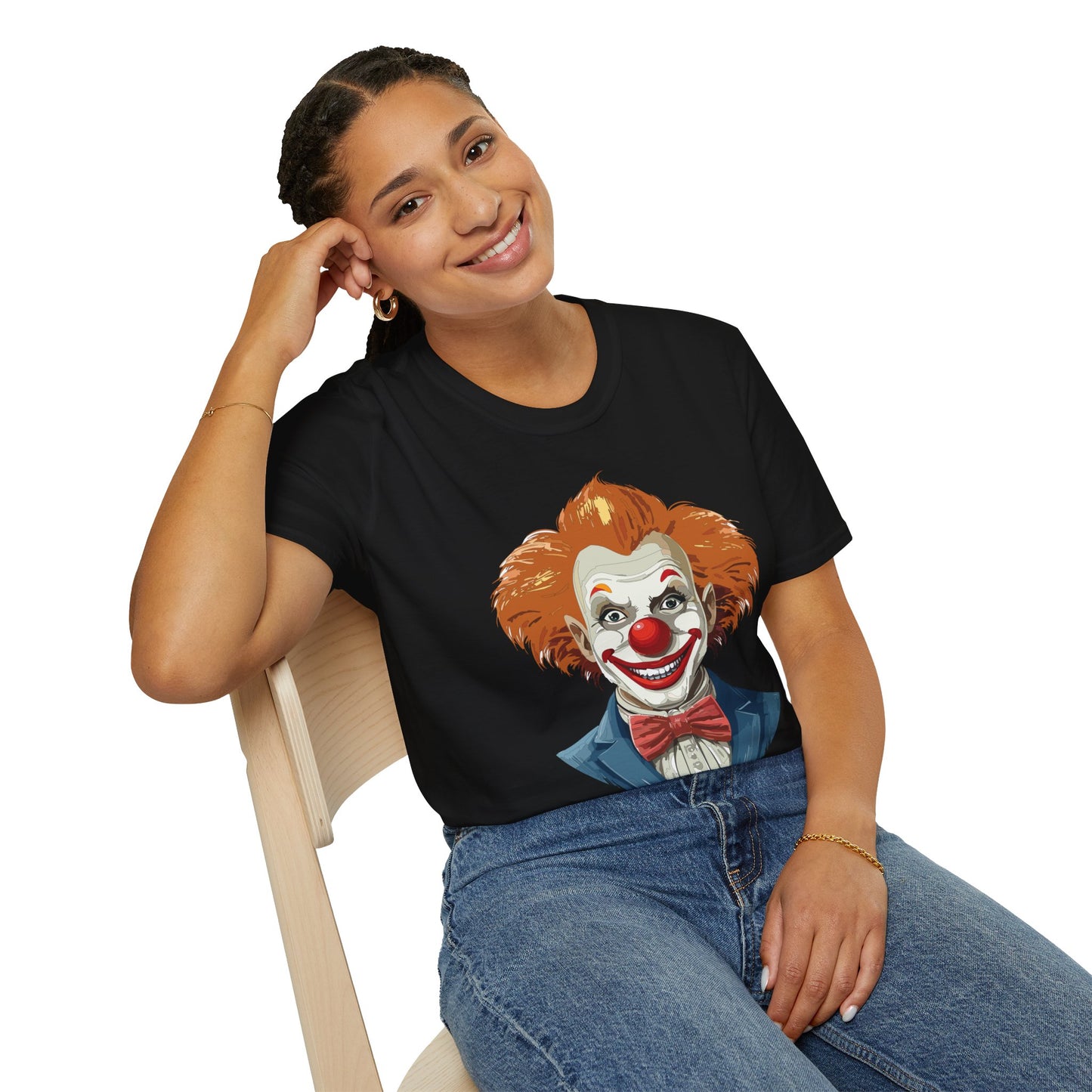 Clown Shirt, T Shirt with Clown, Funny Man Shirt, Tee Shirt with Funny Man, Circus Shirt, Shirt with Circus, Scary Man Shirt, Shirt with Scary Man
