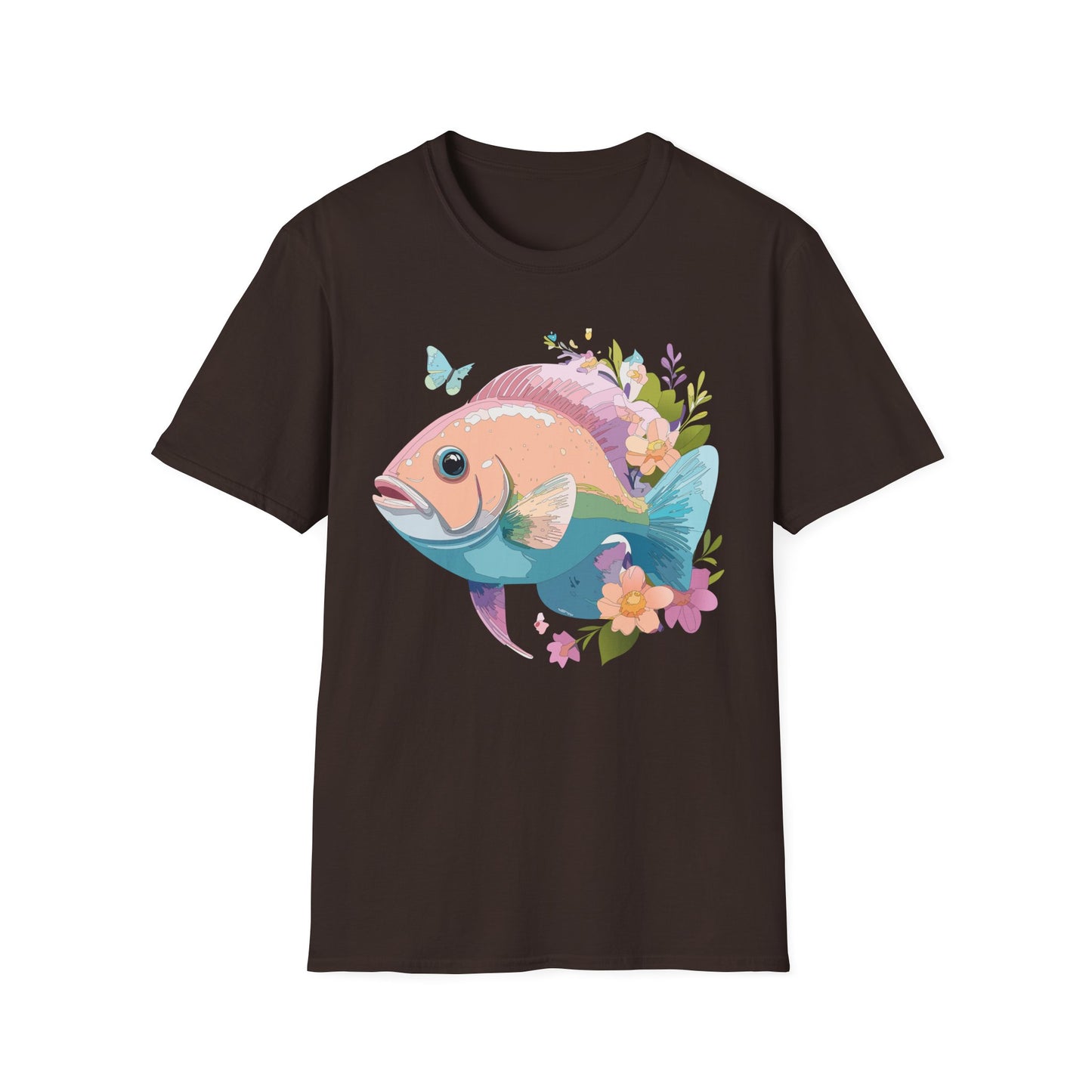 Fish Art Design Shirt, T Shirt with Fish, Graphic Shirt, Tee Shirt with Graphic Design, Shirt with Fish Graphic Art