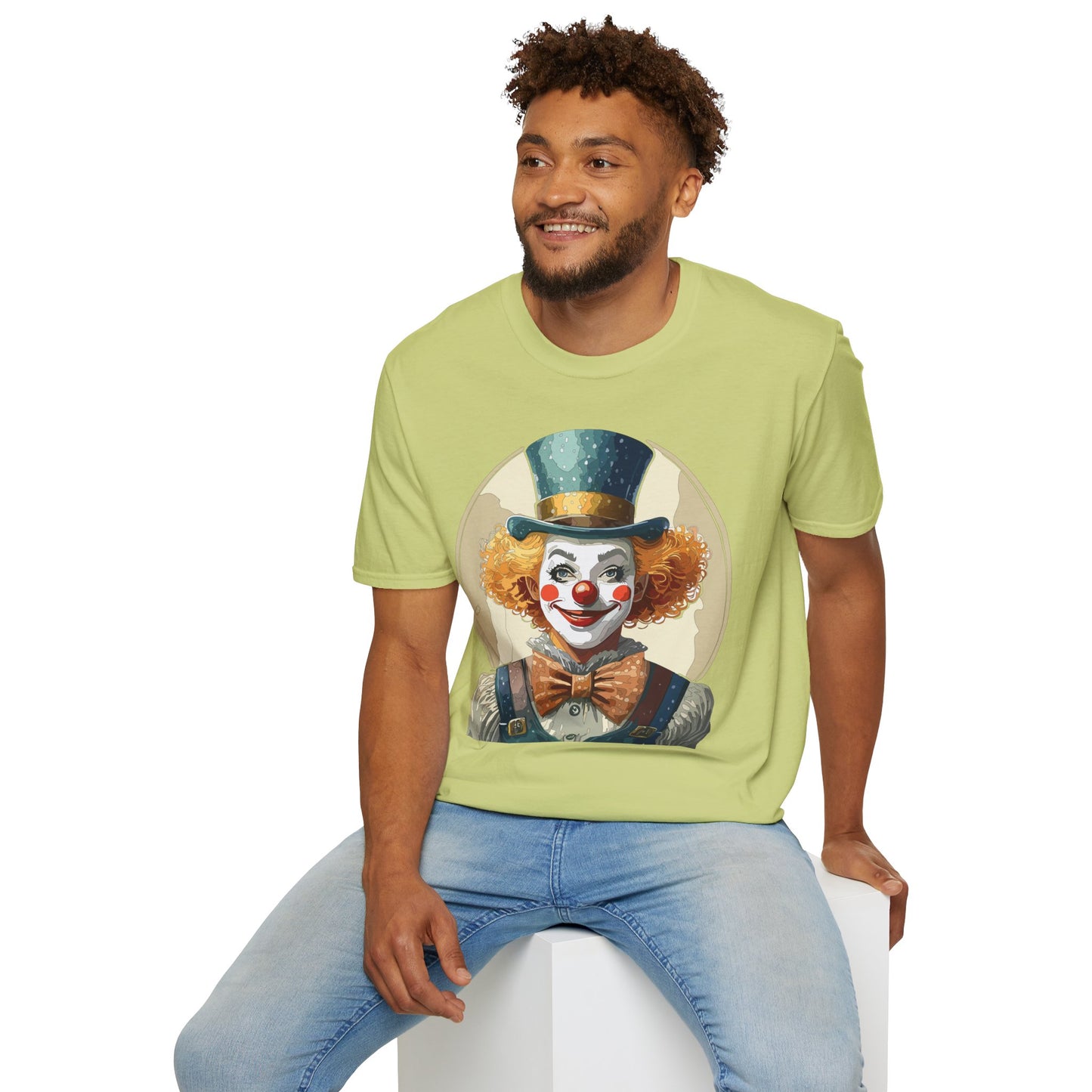 Clown Shirt, T Shirt with Clown, Funny Man Shirt, Tee Shirt with Funny Man, Circus Shirt, Shirt with Circus, Scary Man Shirt, Shirt with Scary Man