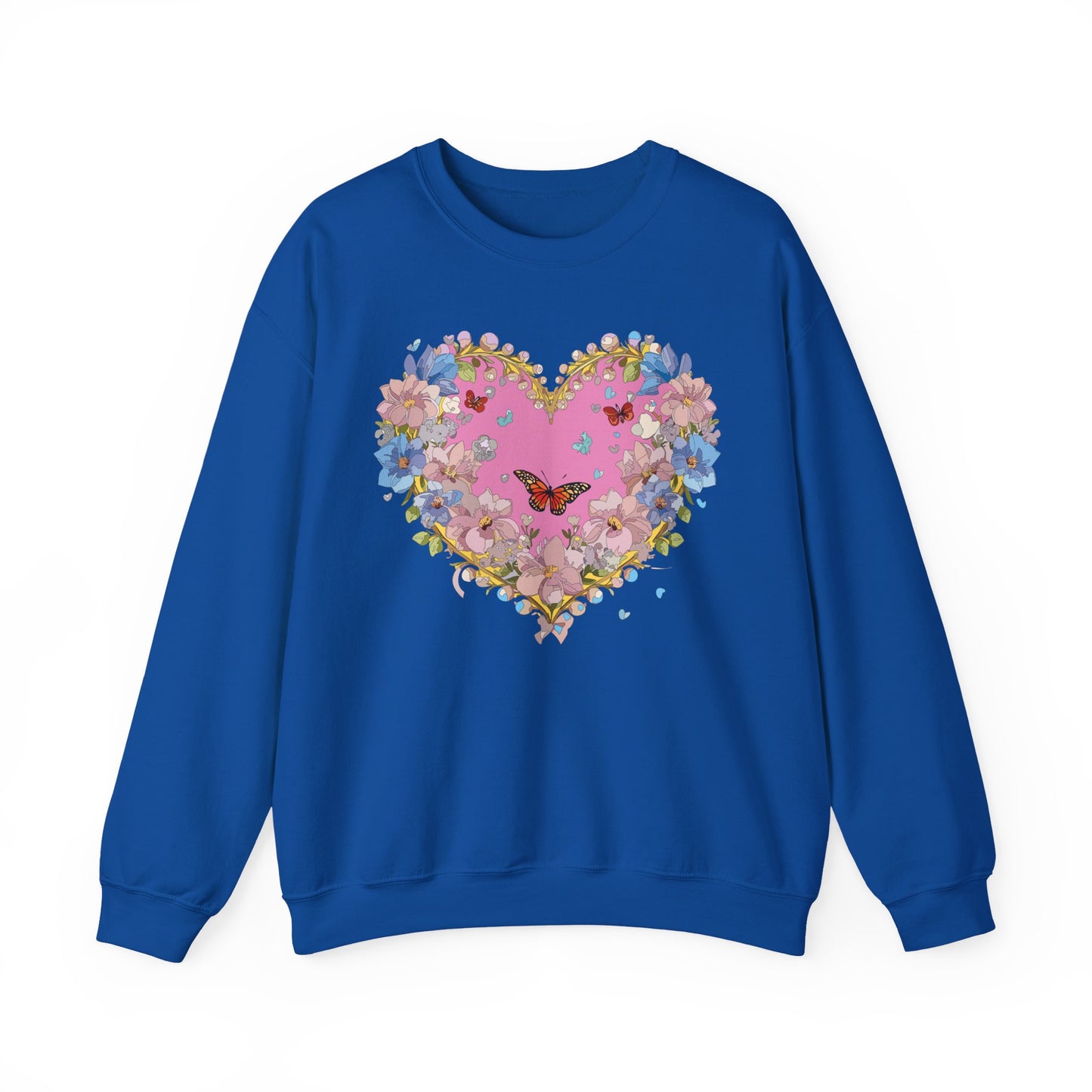 Floral Heart Sweatshirt, Floral Love Sweatshirt, Valentine's Day Sweatshirt, Heart Floral Sweatshirt
