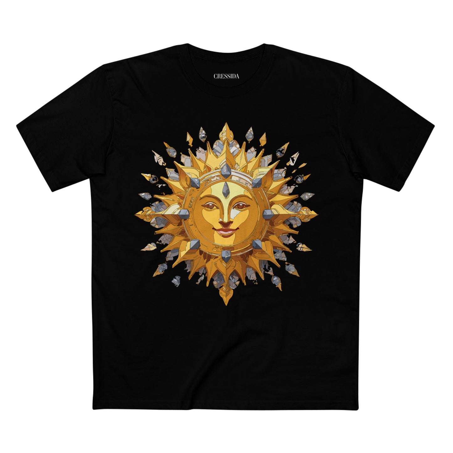 Sun Shirt, Shirt with Sun, Tee Shirt with Gold Sun
