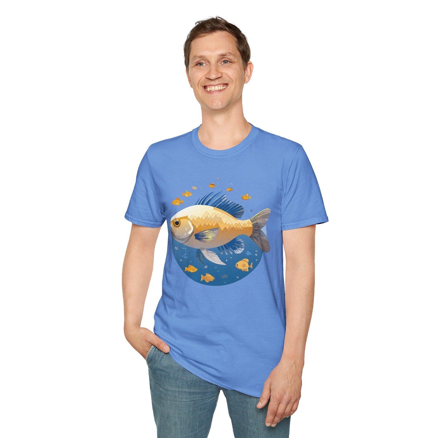 Fish Art Design Shirt, T Shirt with Fish, Graphic Shirt, Tee Shirt with Graphic Design, Shirt with Fish Graphic Art