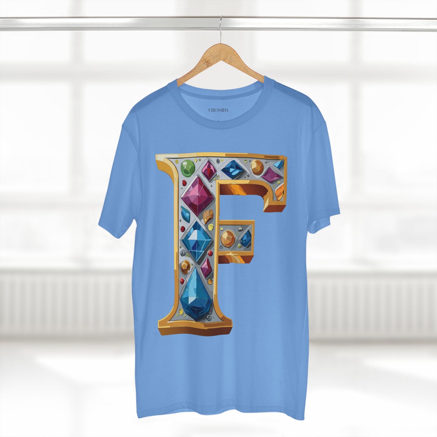 Letter Shirt, Shirt with Letters, Tee Shirt with Gold Letters