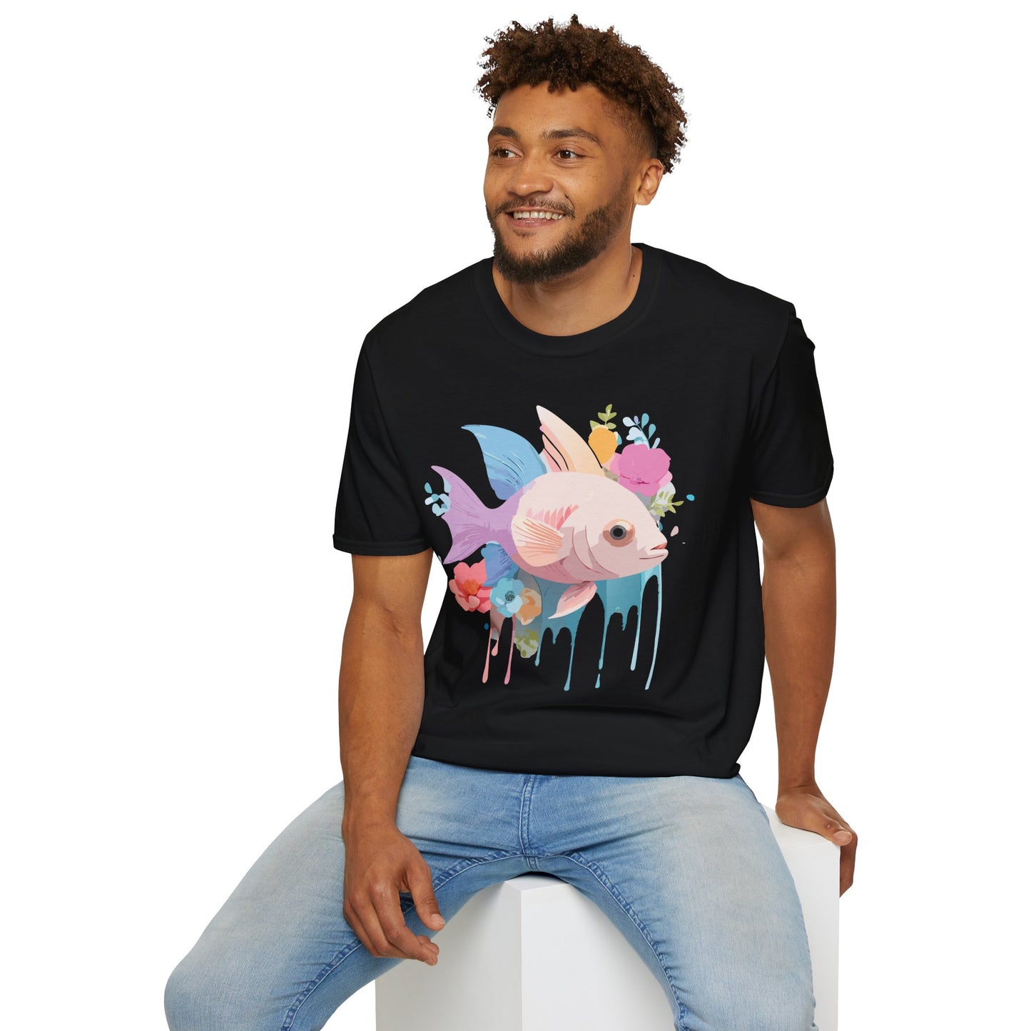 Fish Art Design Shirt, T Shirt with Fish, Graphic Shirt, Tee Shirt with Graphic Design, Shirt with Fish Graphic Art
