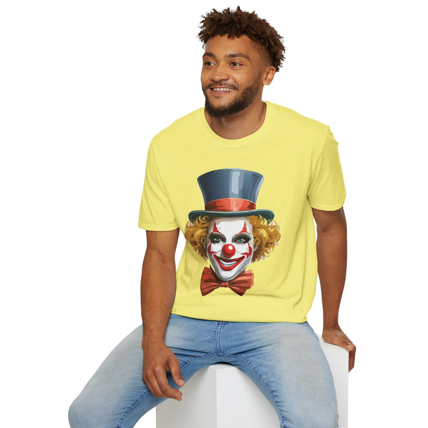 Clown Shirt, T Shirt with Clown, Funny Man Shirt, Tee Shirt with Funny Man, Circus Shirt, Shirt with Circus, Scary Man Shirt, Shirt with Scary Man